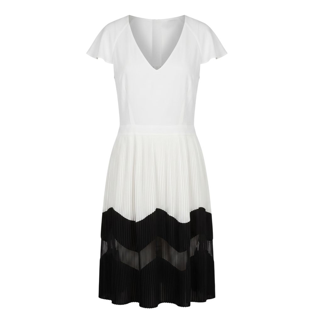 White Polyester Women Dress