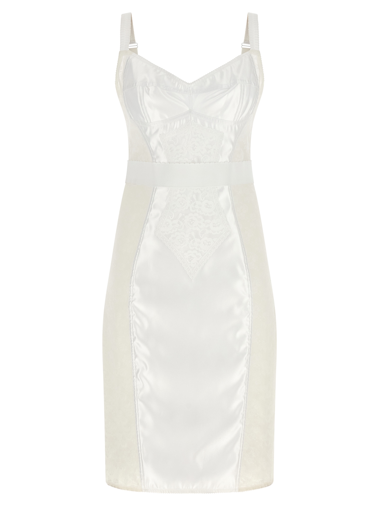 White Polyamide Midi Dress