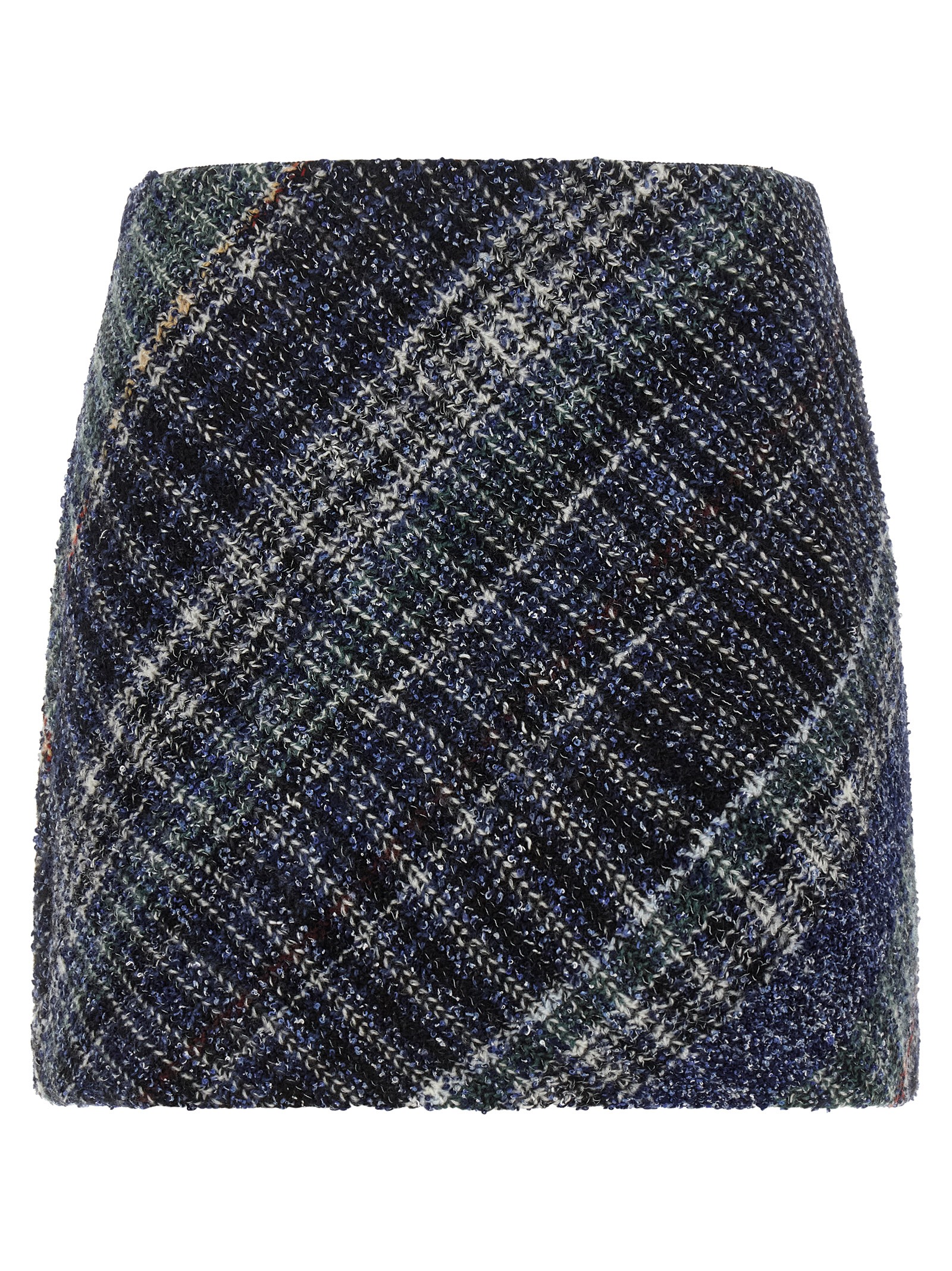 Blue Wool Long Skirt