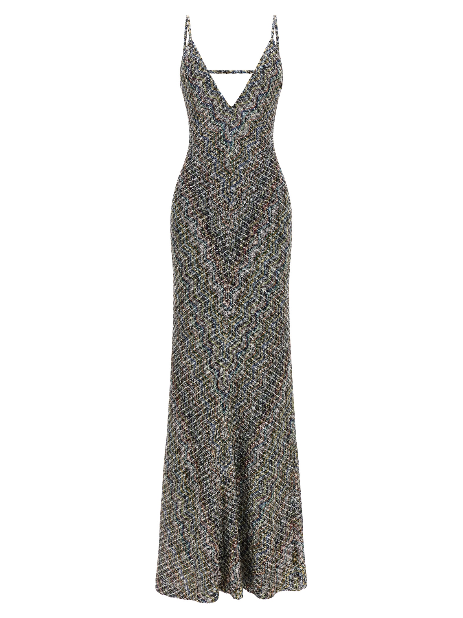 Multicolor Viscose Long Dress