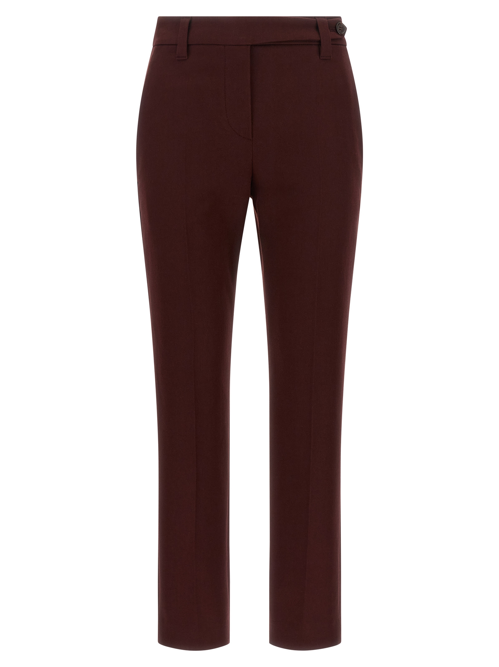 Bordeaux Cotton Casual Pants