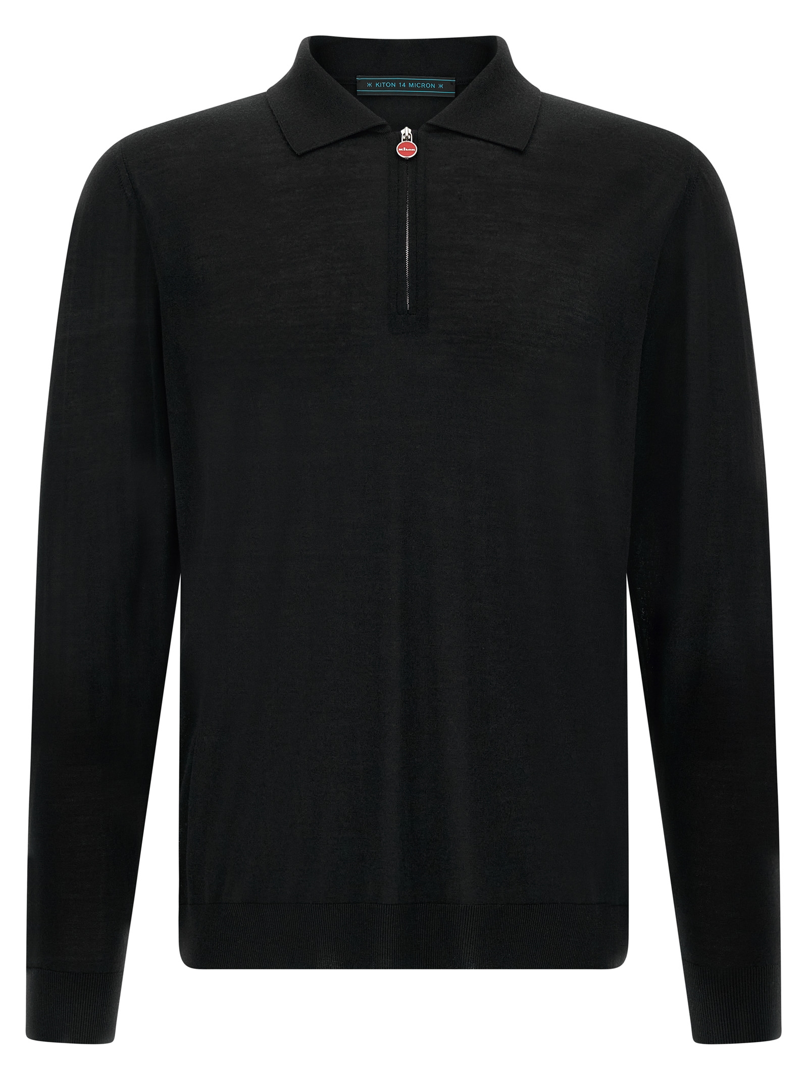 Black Wool Polo Shirt
