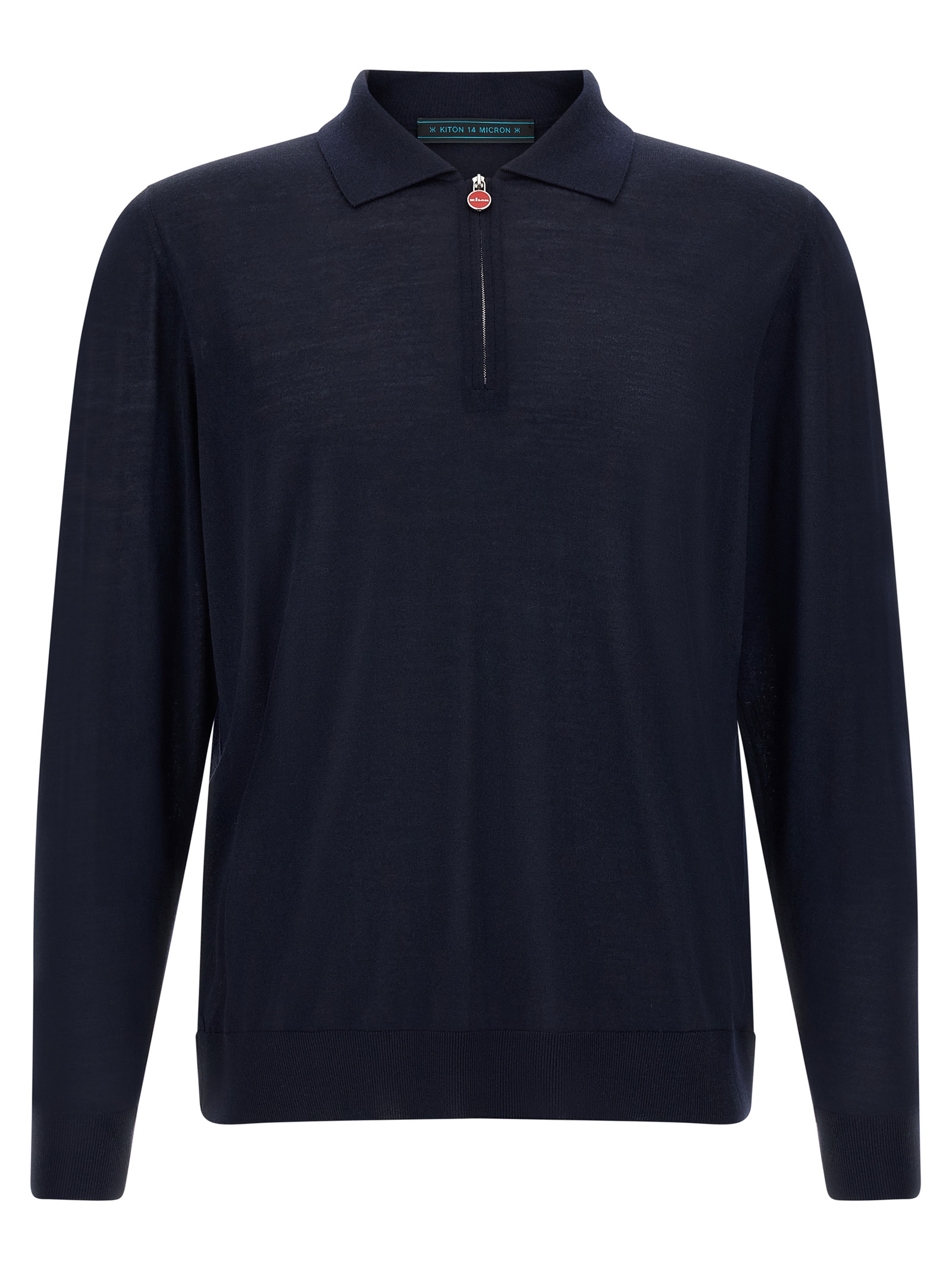 Blue Wool Polo Shirt