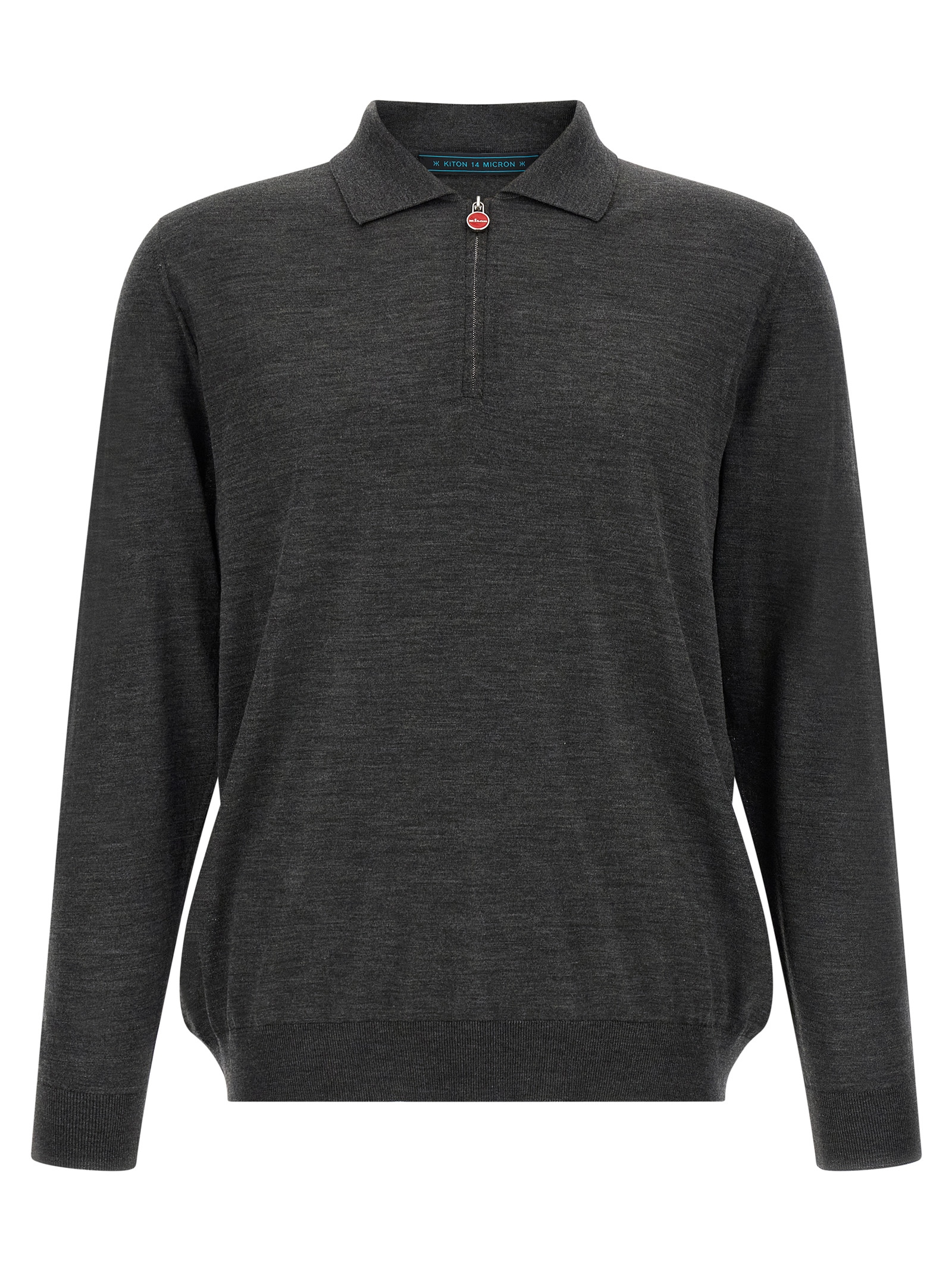 Gray Wool Polo Shirt