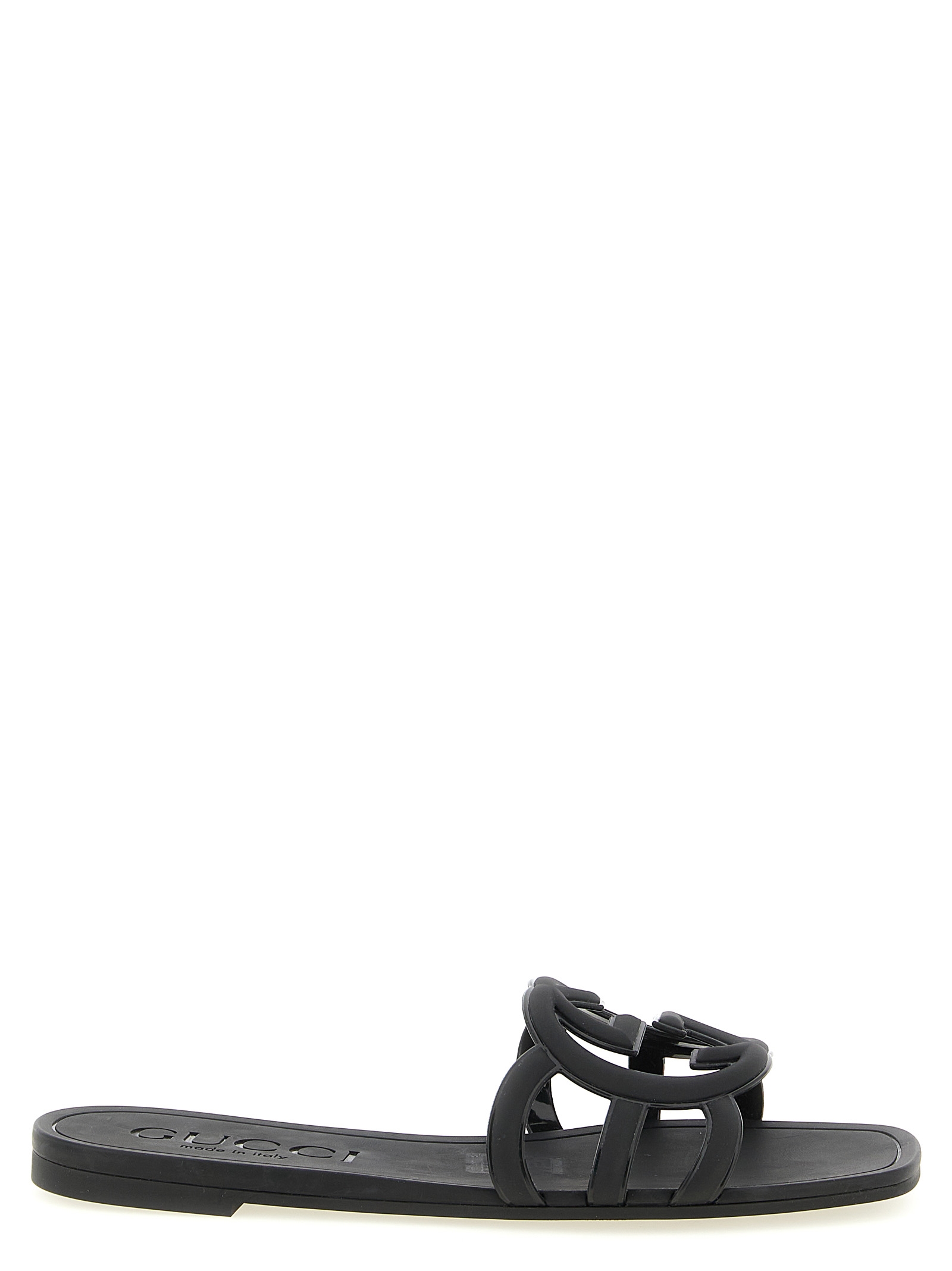 Black Rubber Slides