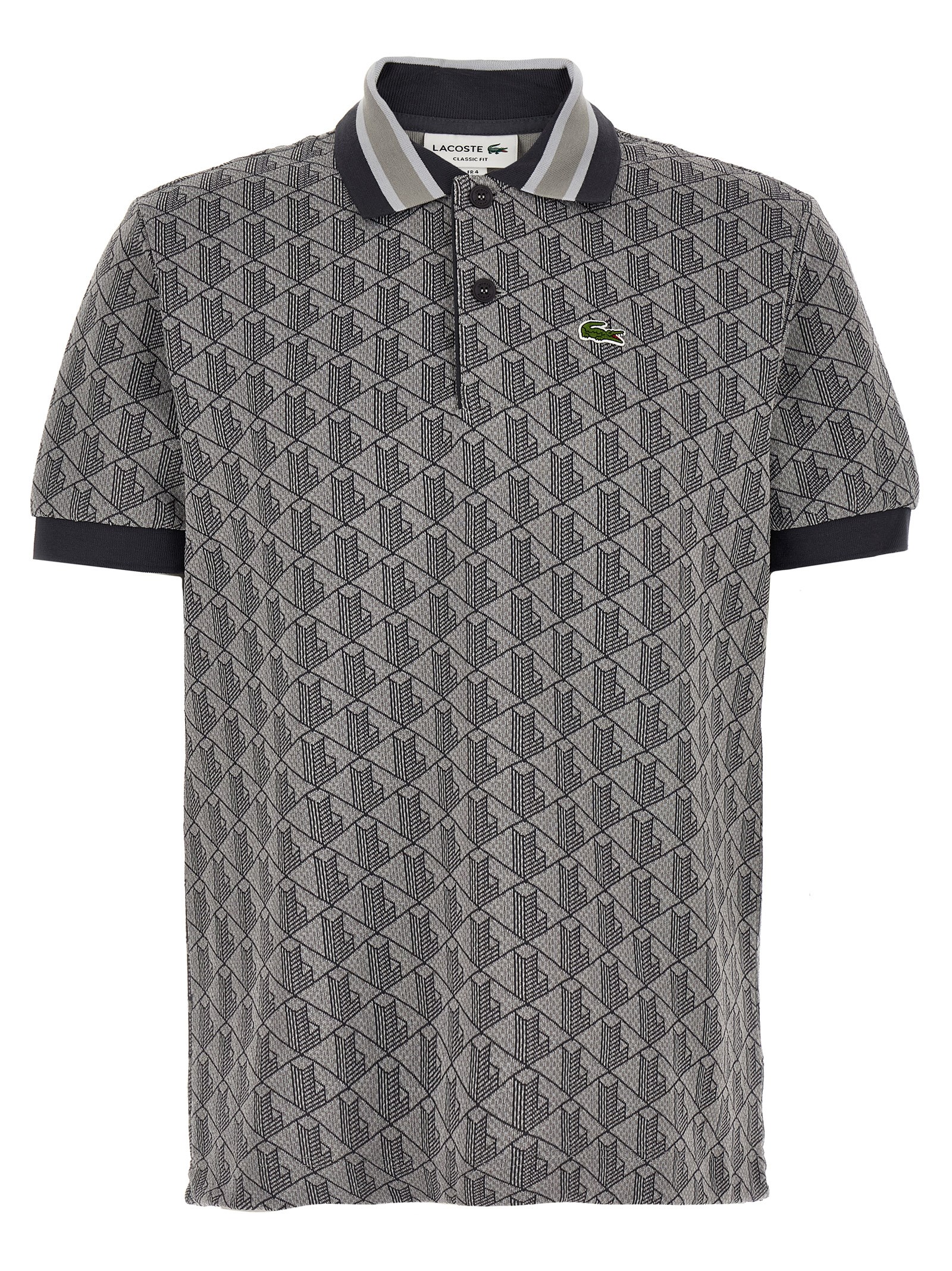 Gray Polyester Polo Shirt
