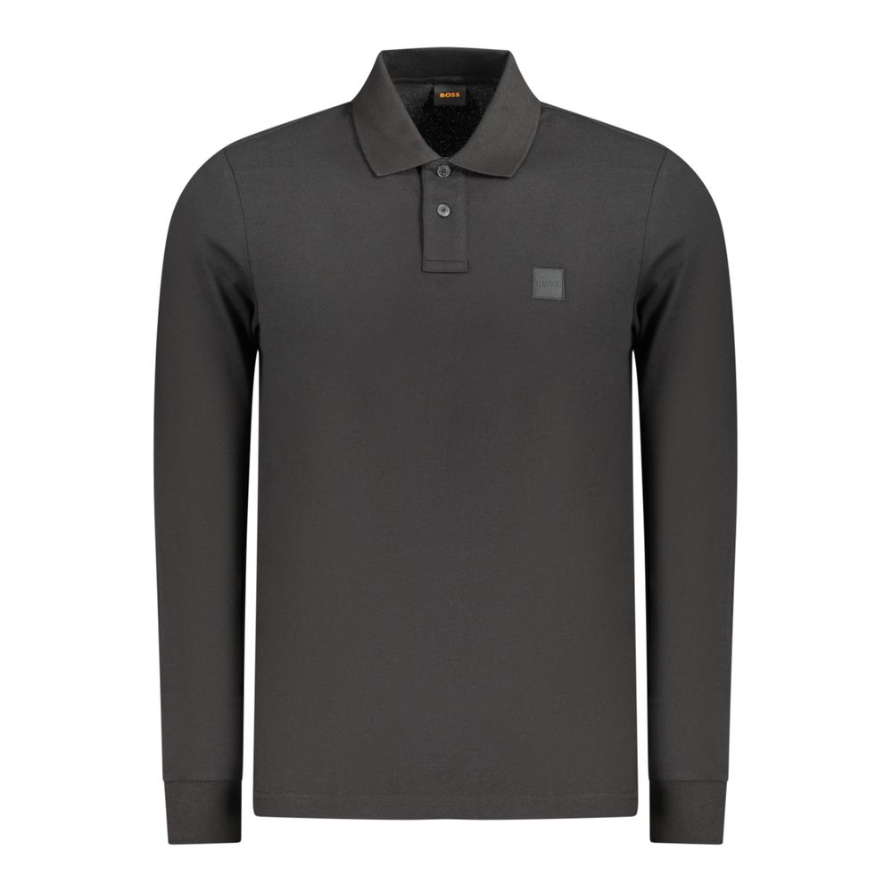 Black Cotton Men's Polo Shirt