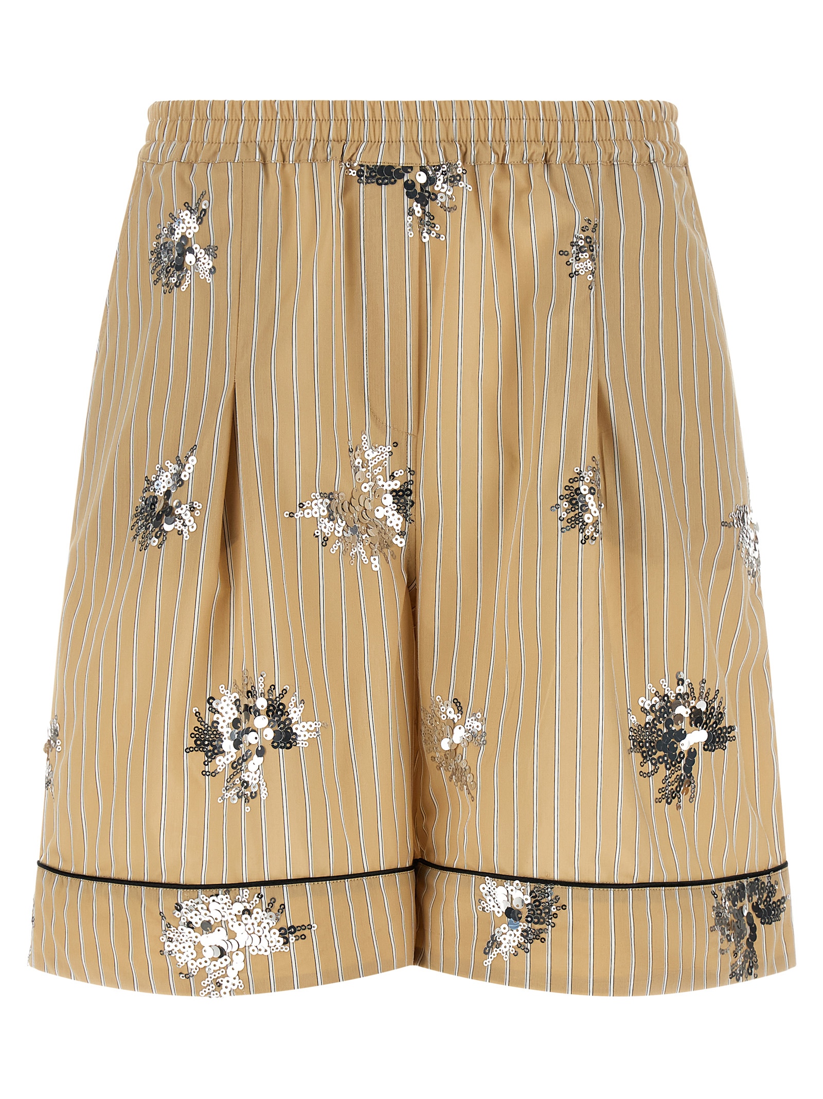 Beige Cotton Bermuda Shorts