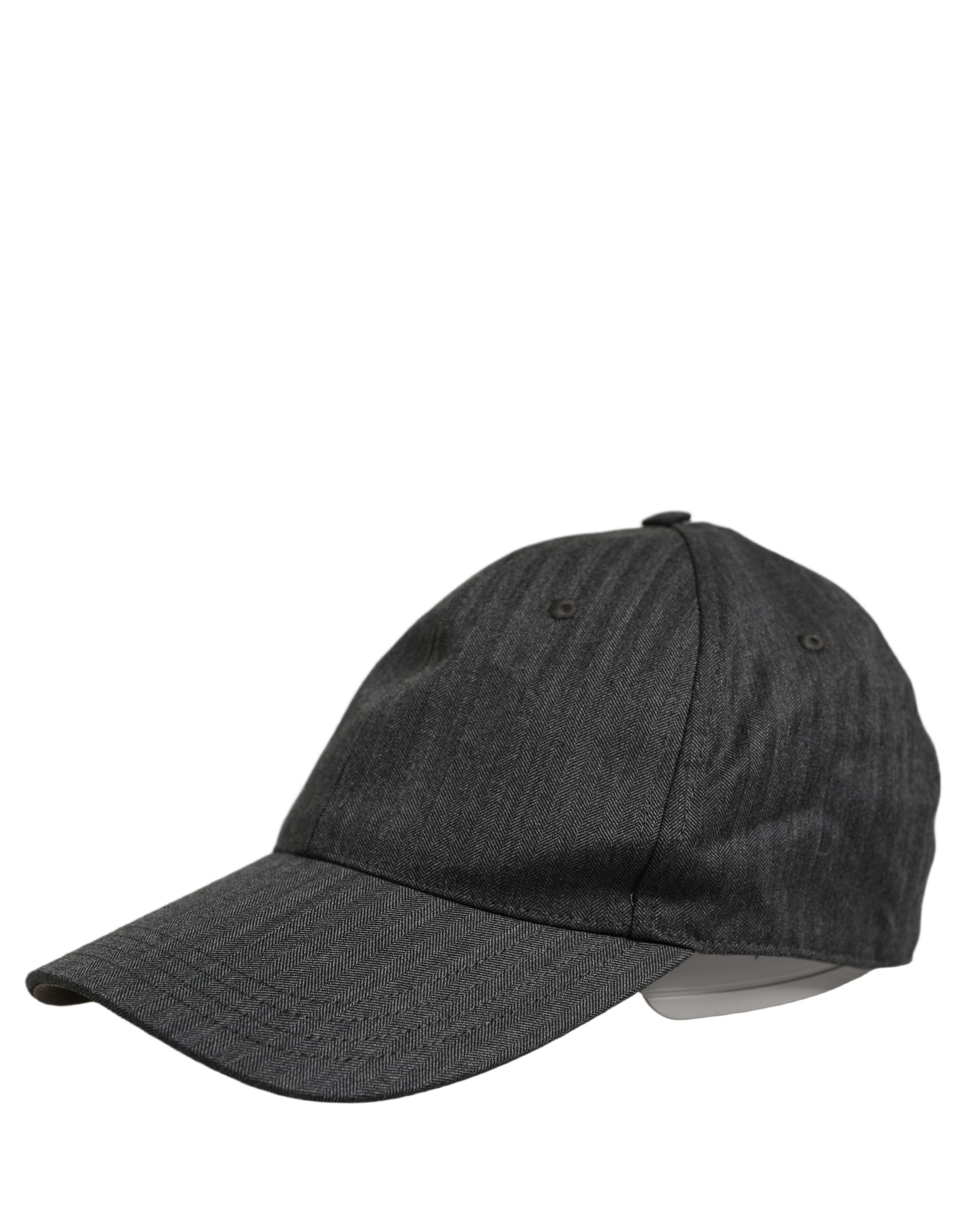 Men Dark Gray Herringbone Baseball Cap Hat