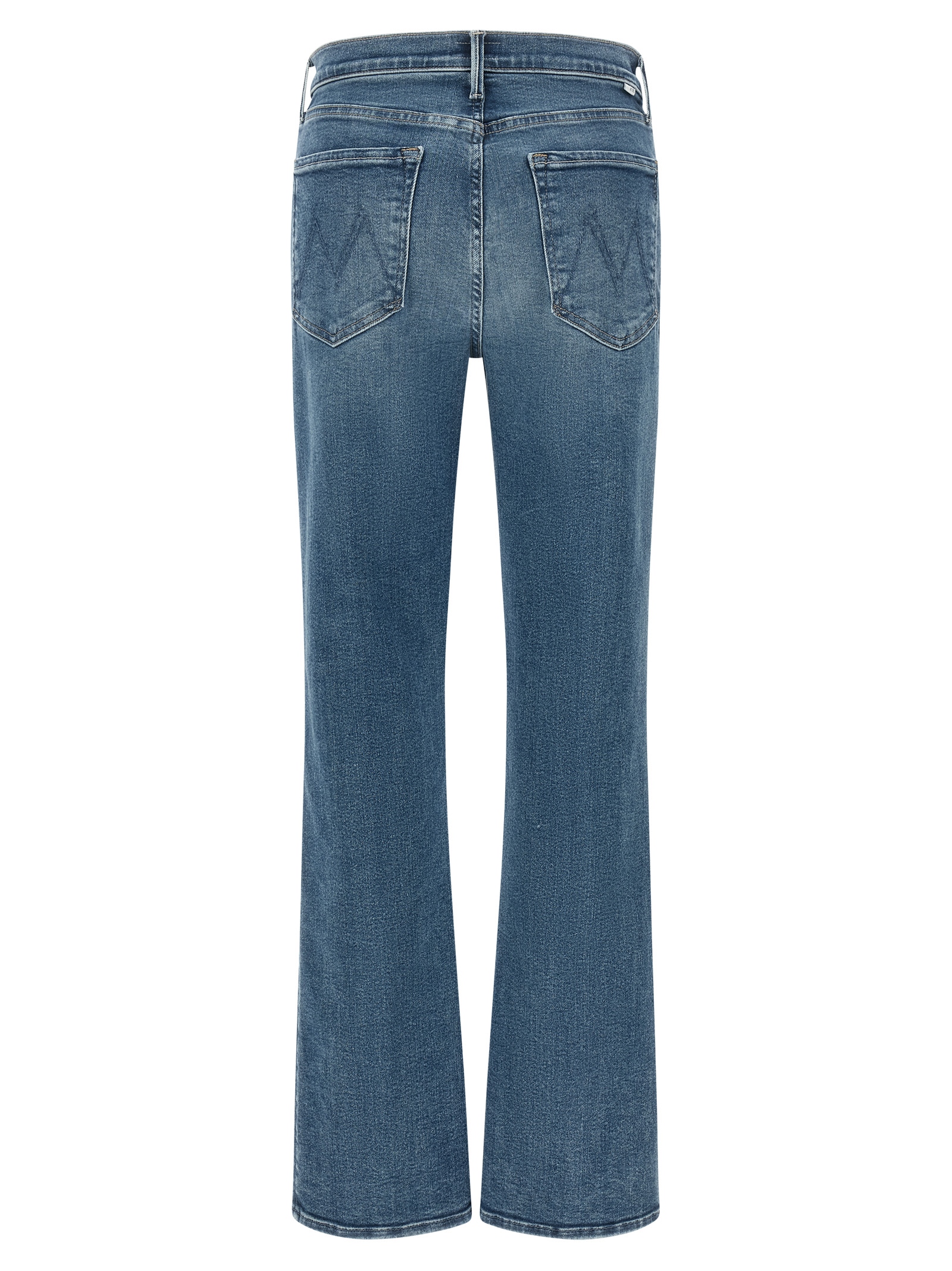 Blue Cotton Flared Jeans