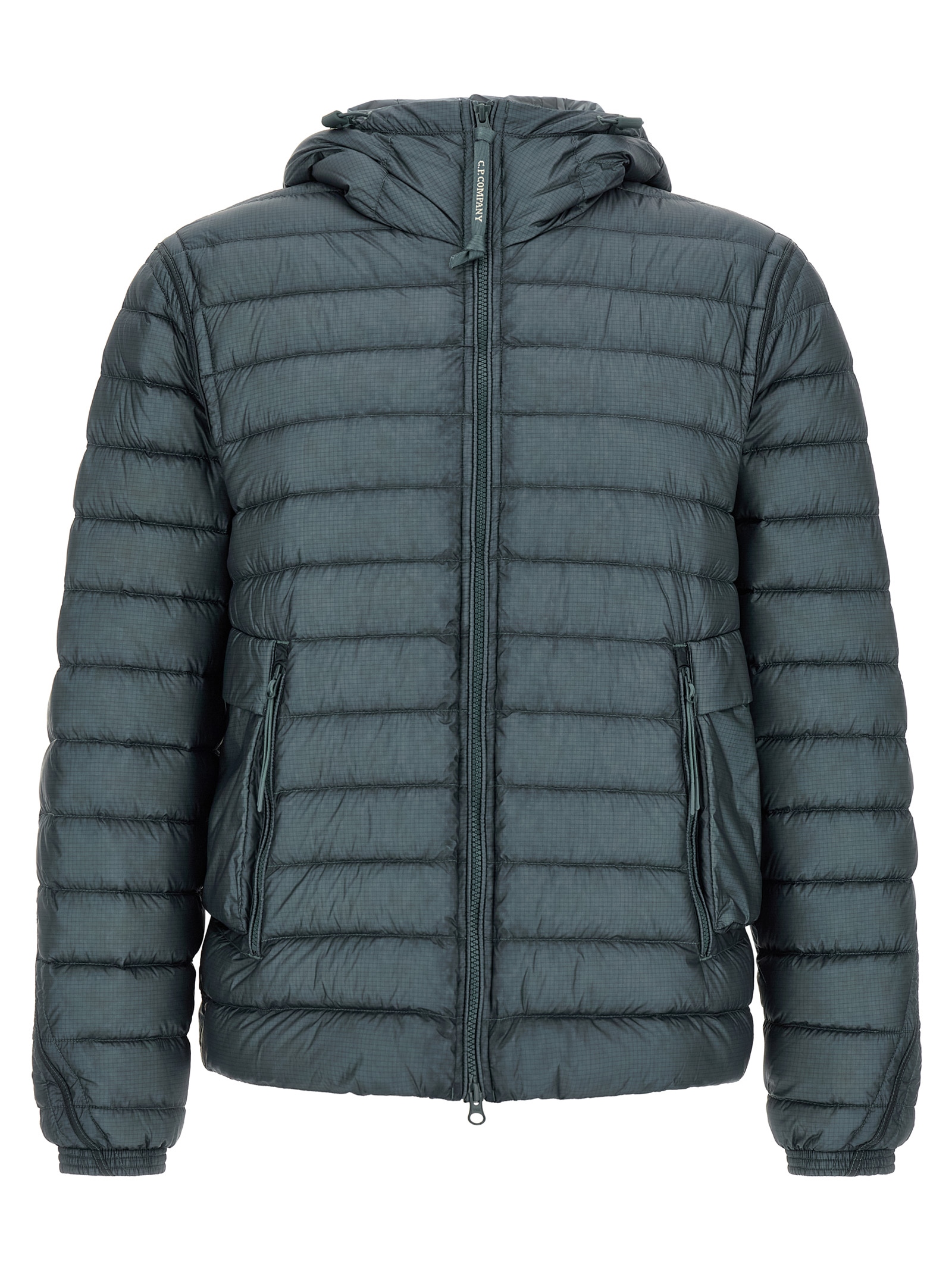 Blue Polyamide Full-Length Jacket