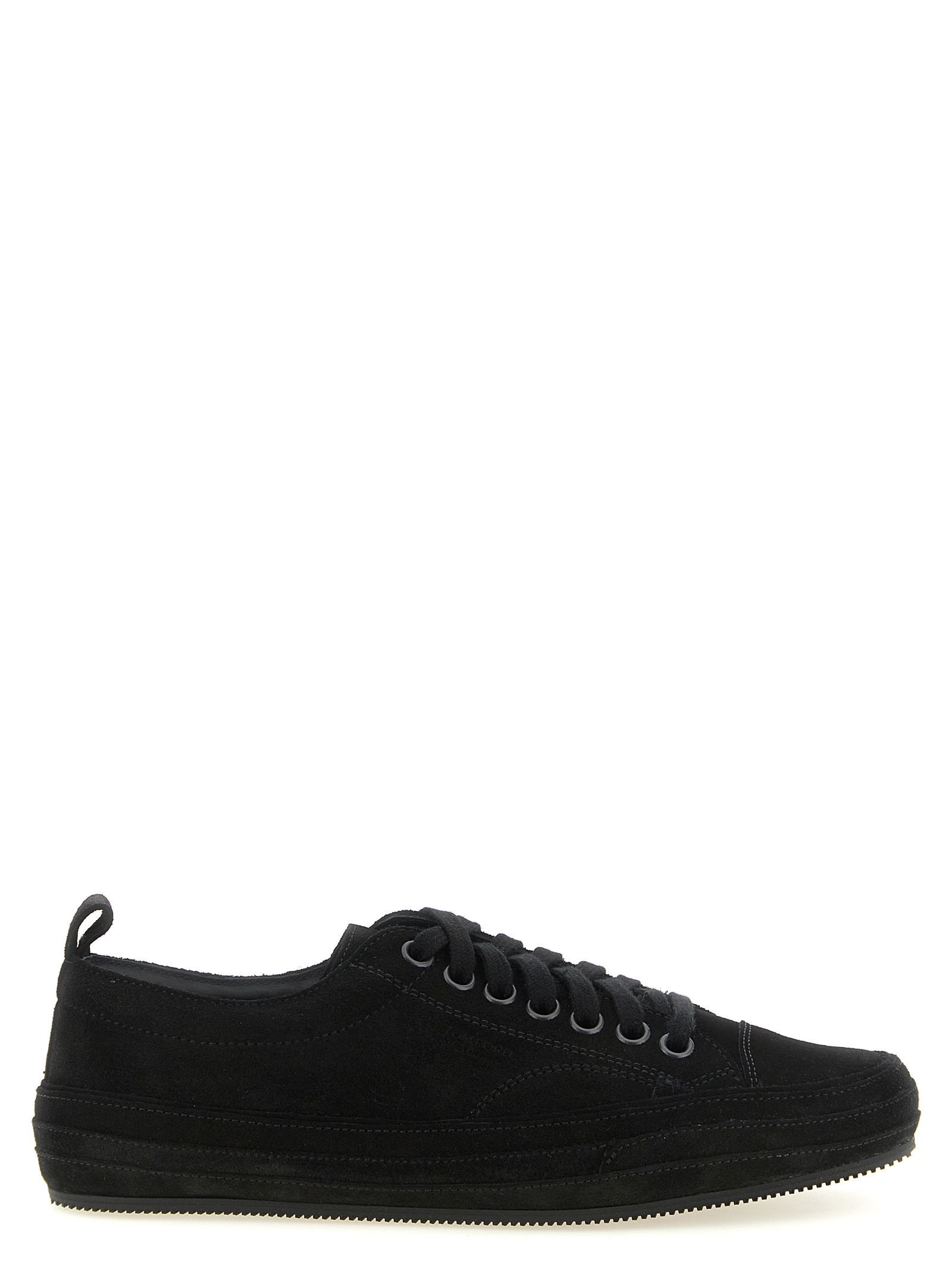 Black Leather Low Top Sneakers