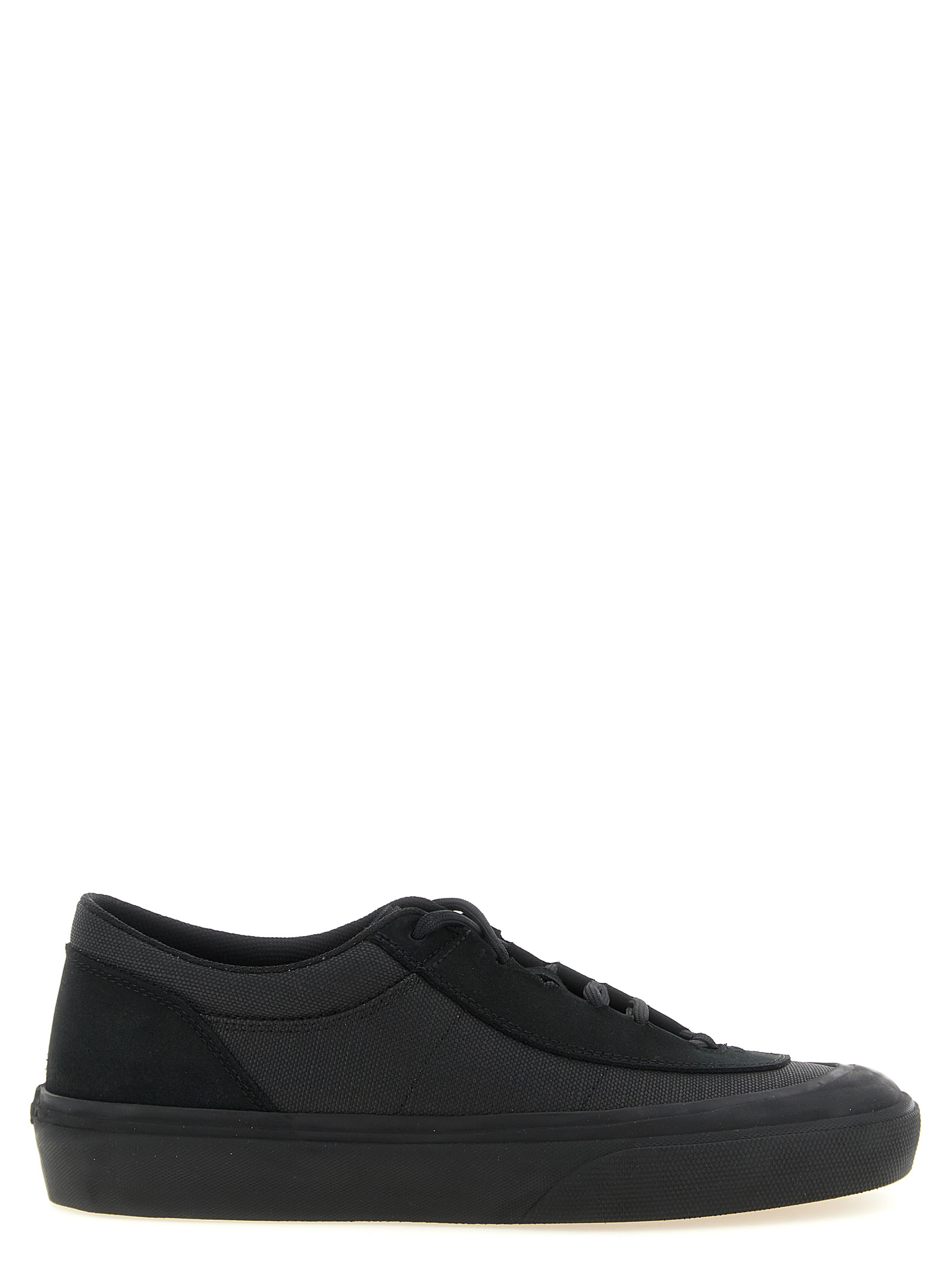 Black Cotton Low Top Sneakers