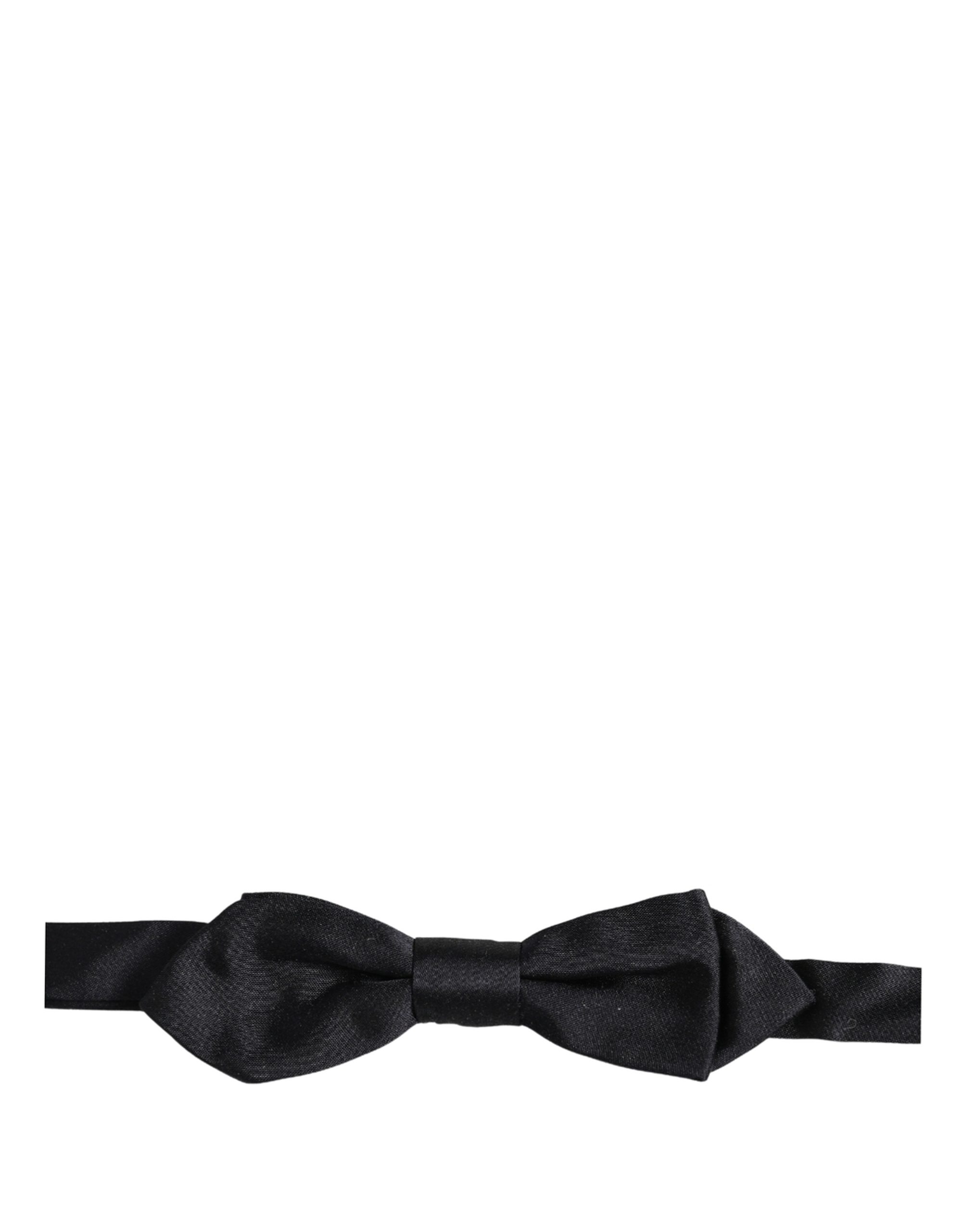 Men Black 100% Silk Adjustable Neck Papillon Bow Tie