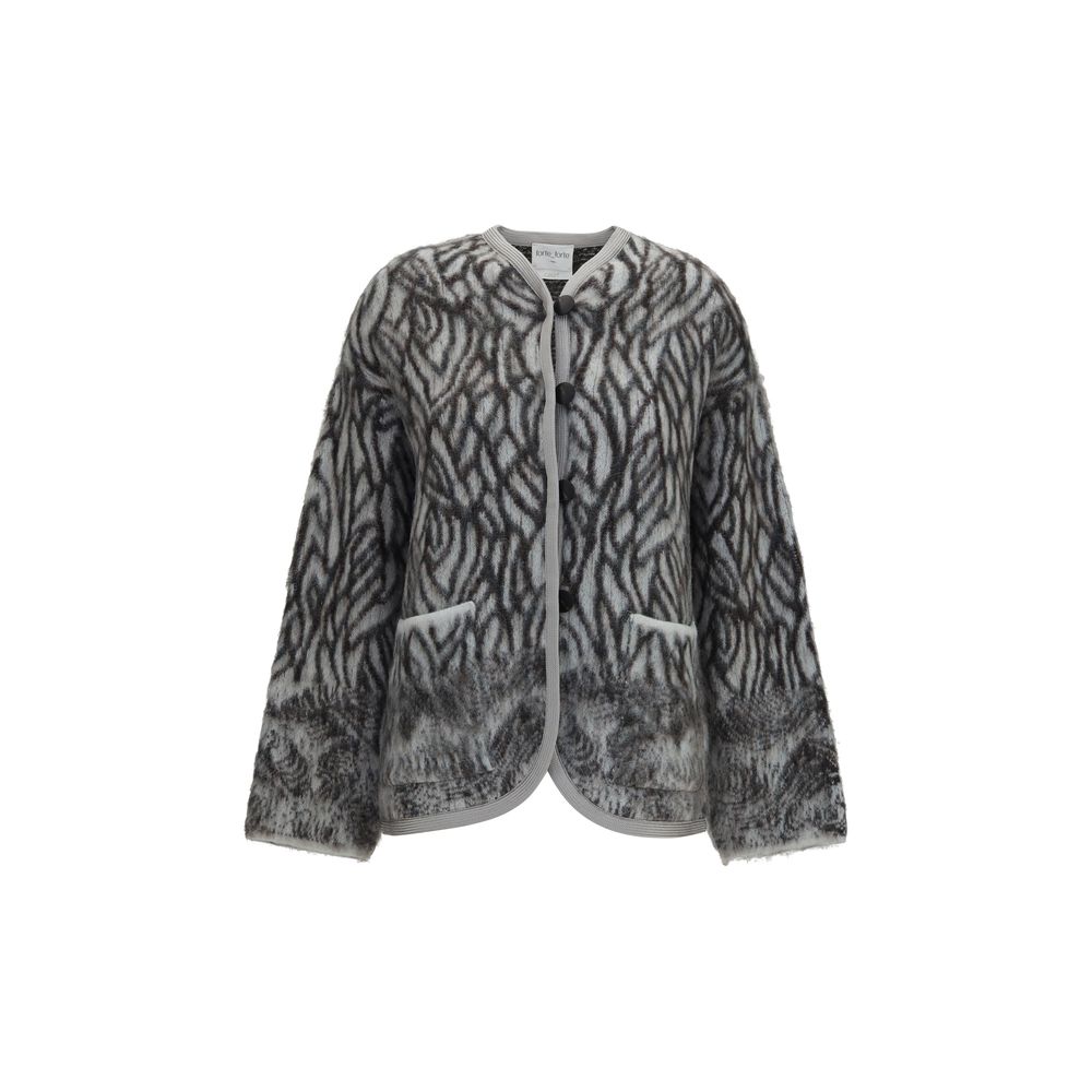 Gray Alpaca Vicugna Pacos Cardigan