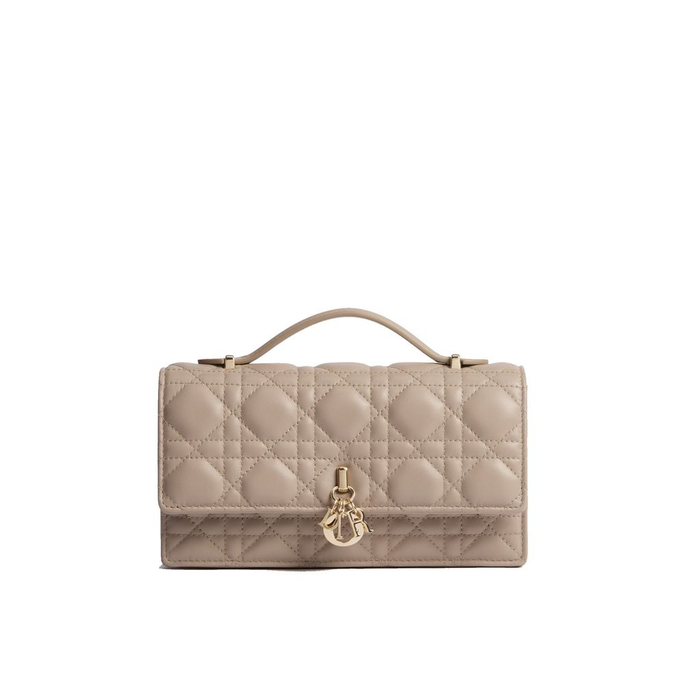 Beige Leather Handbag