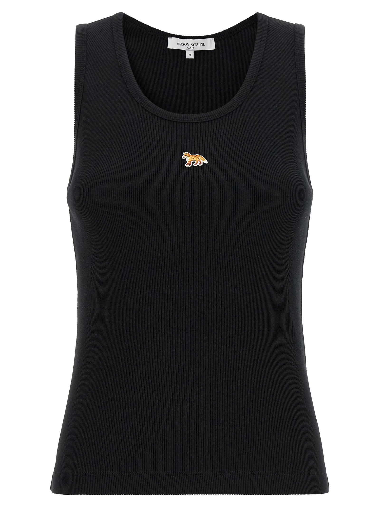 Black Cotton Sleeveles T-Shirt