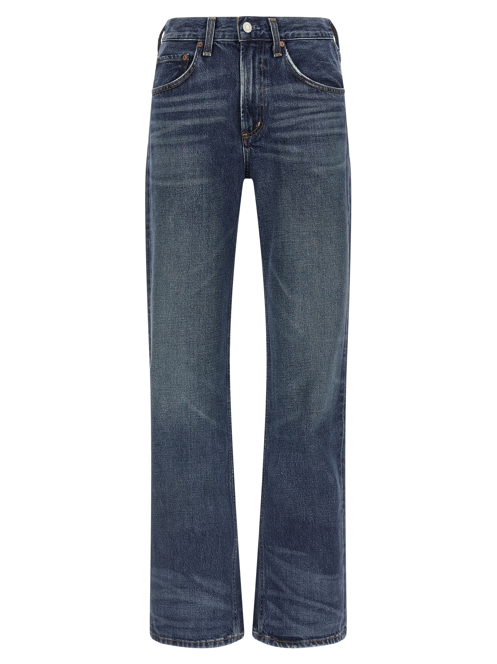 Blue Cotton Bootcut Jeans
