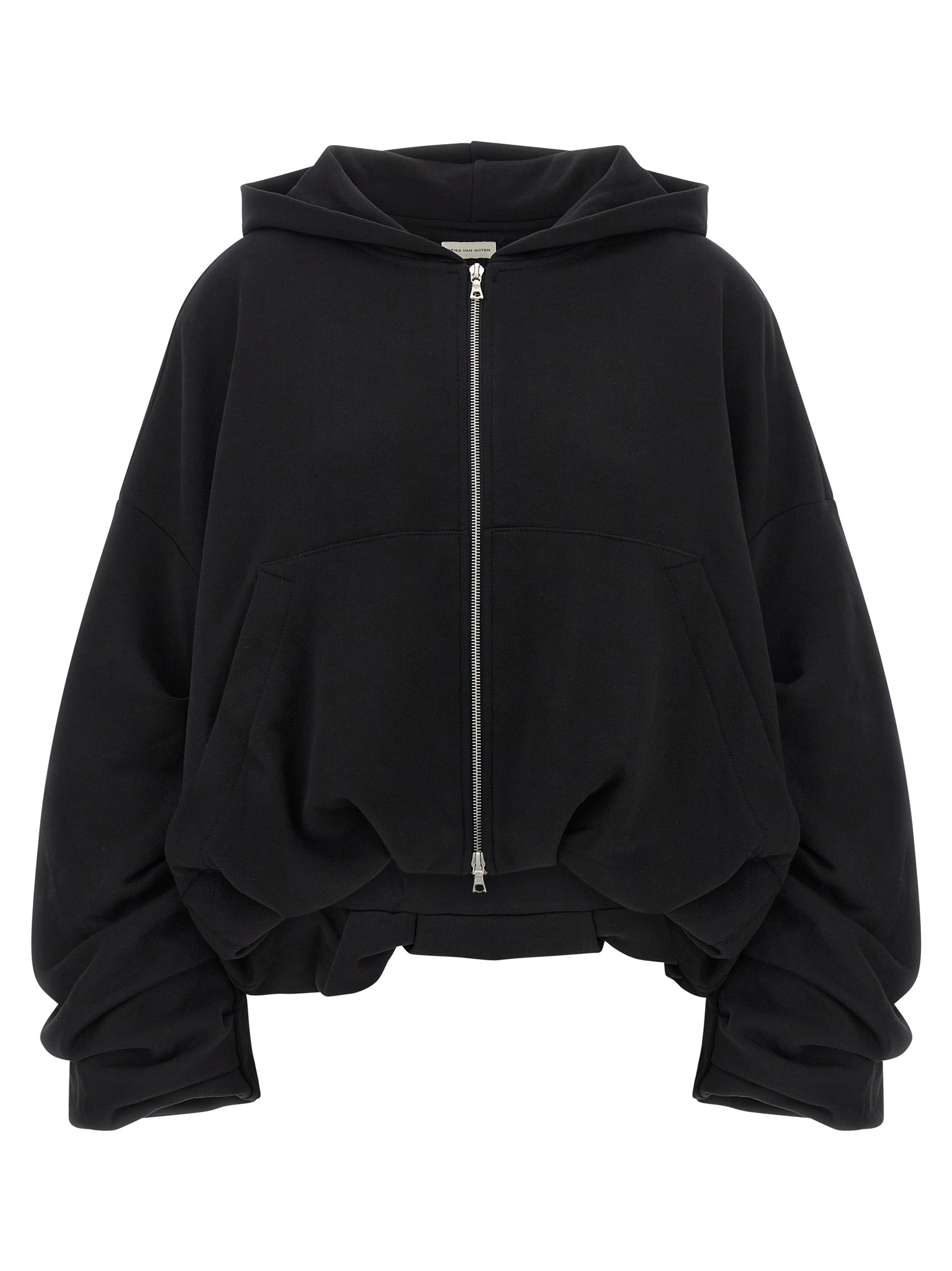 Black Cotton Hoodie