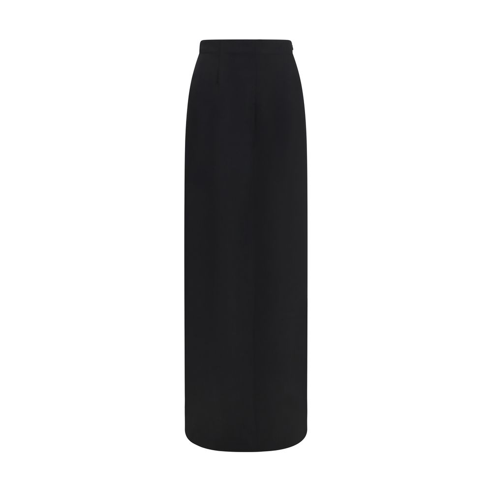 Black Wool Oves Aries Long Skirt