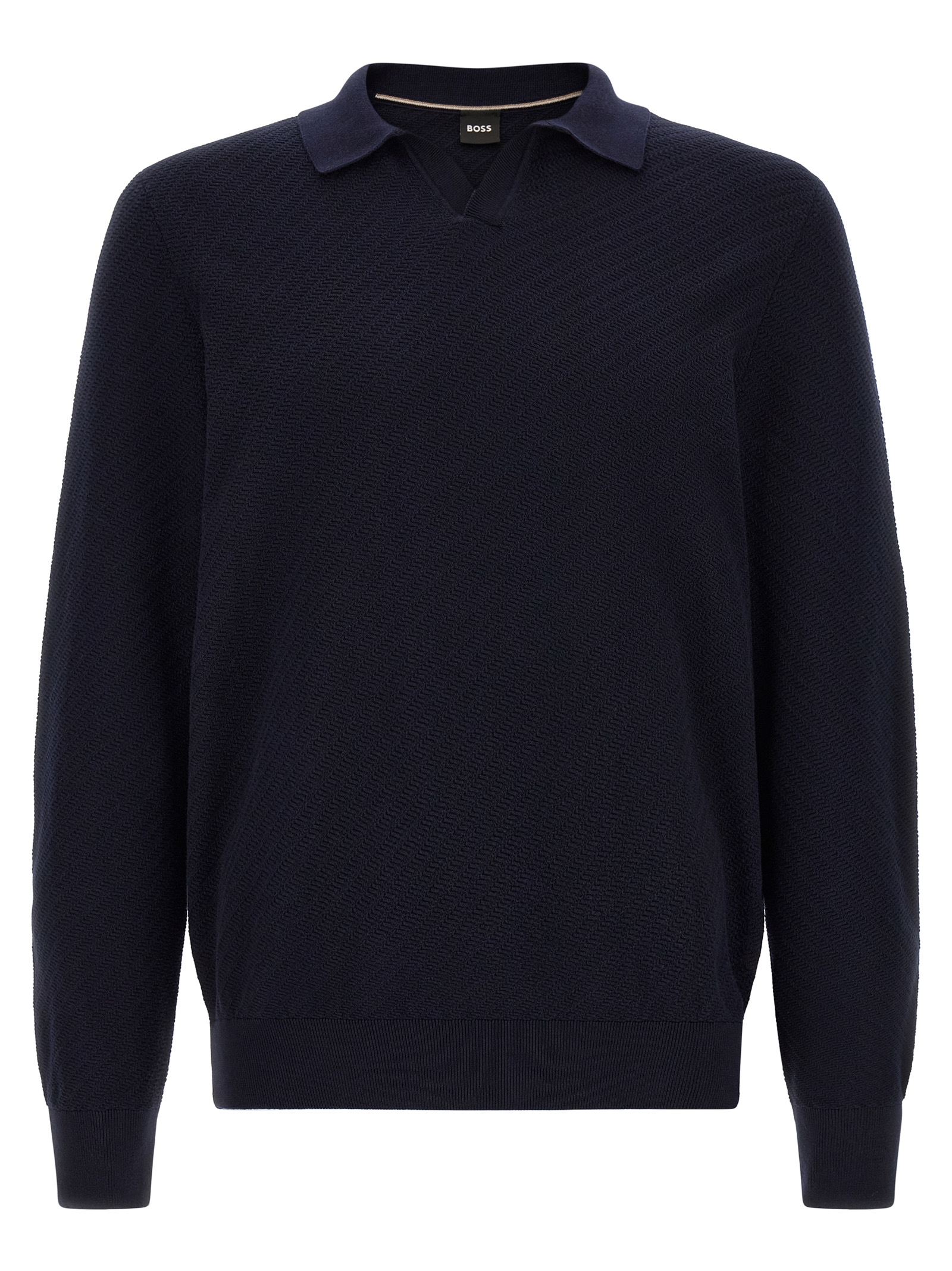 Blue Cotton Polo Shirt