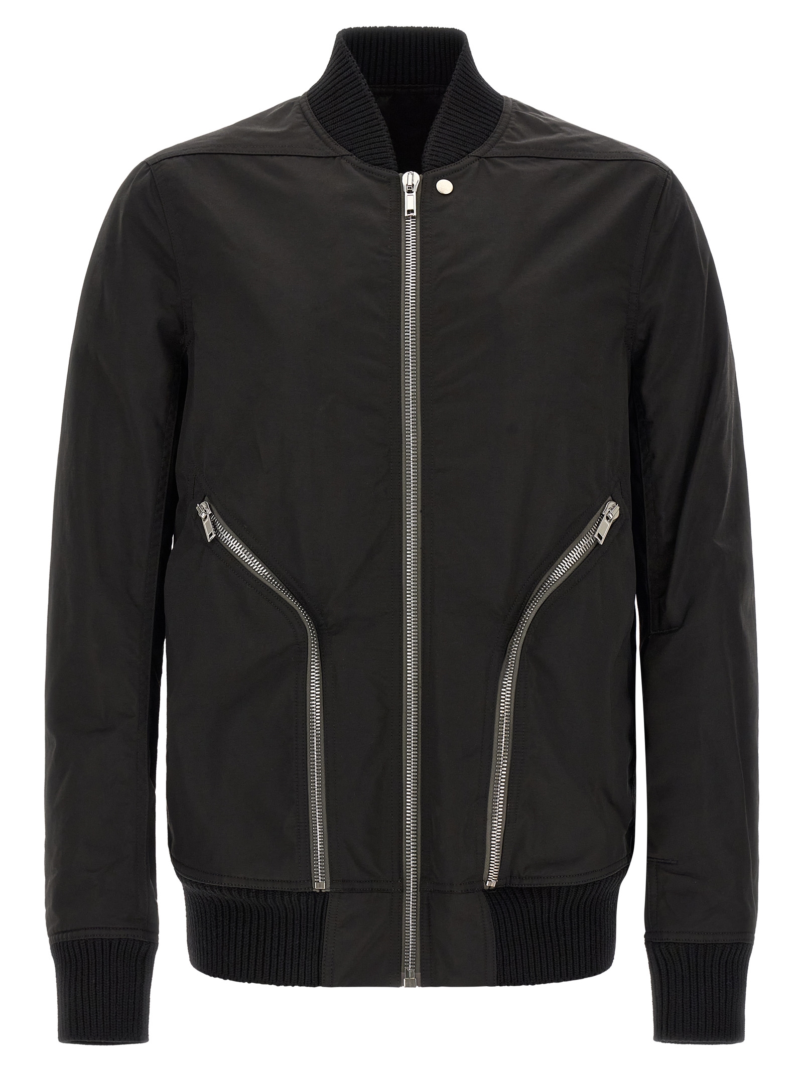 Black Nylon Bomber