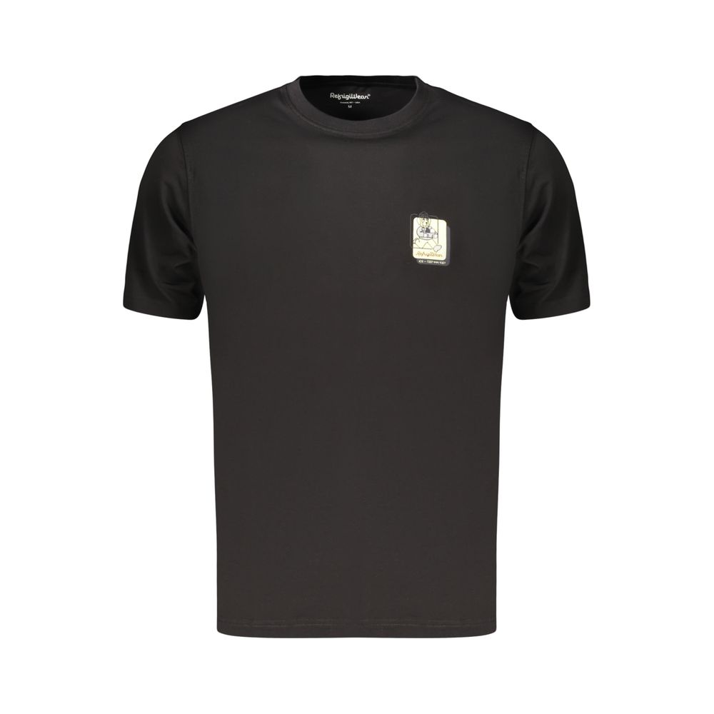 Black Cotton Men's T-Shirt