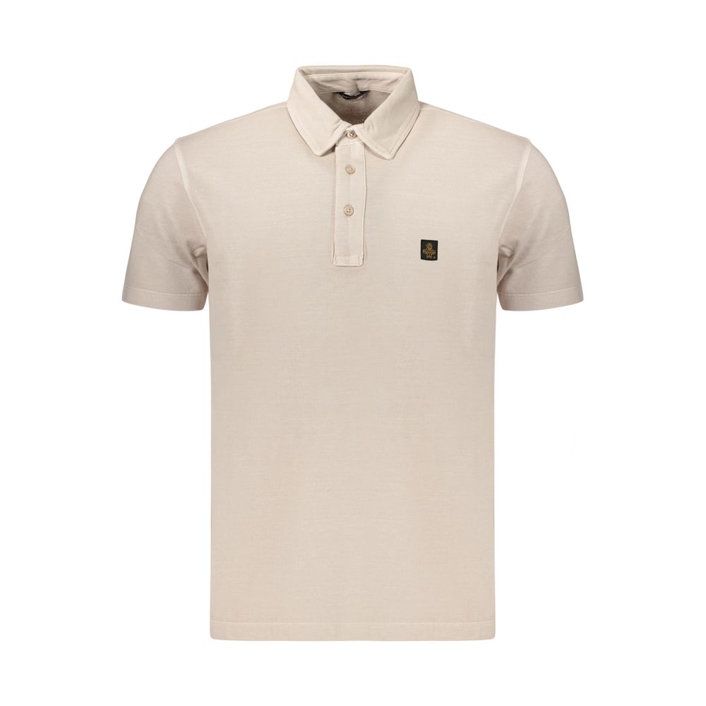 Beige Cotton Men's Polo Shirt