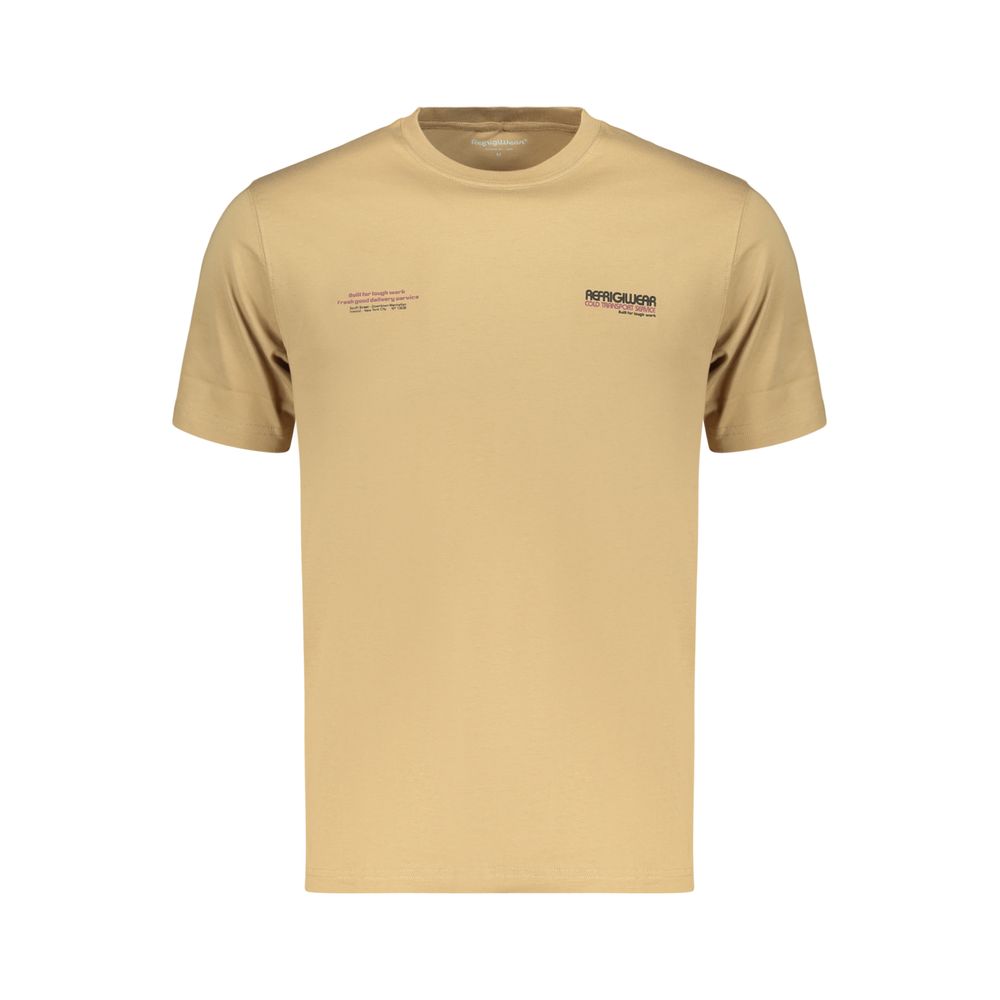 Brown Cotton Men's T-Shirt