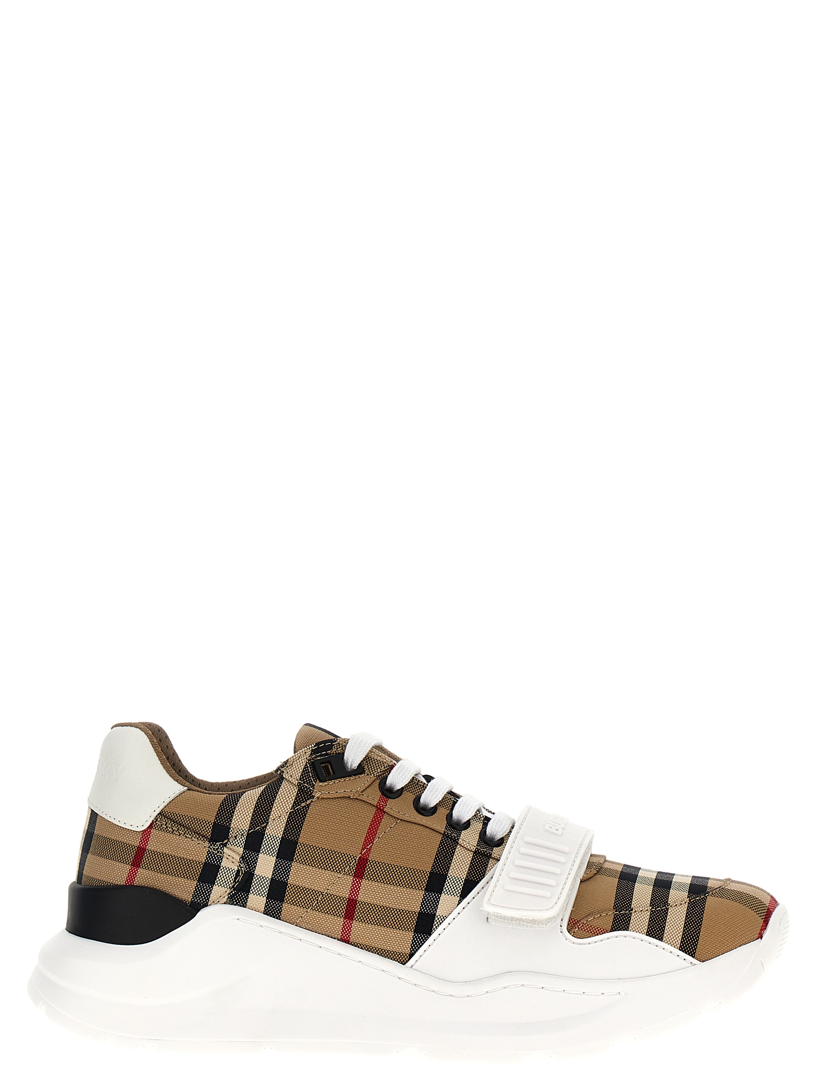 Beige Cotton Athletic Sneakers
