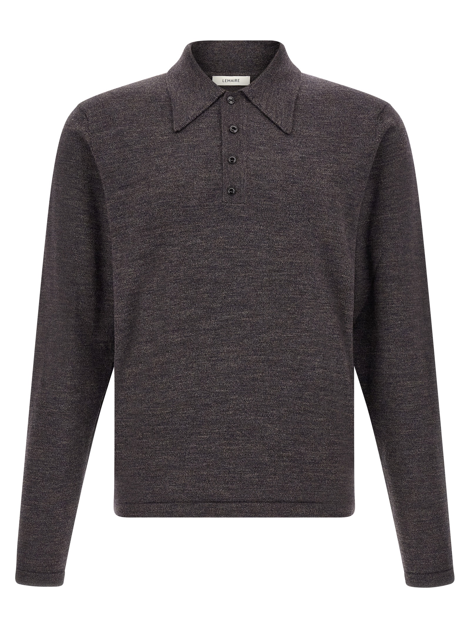 Brown Wool Polo Shirt