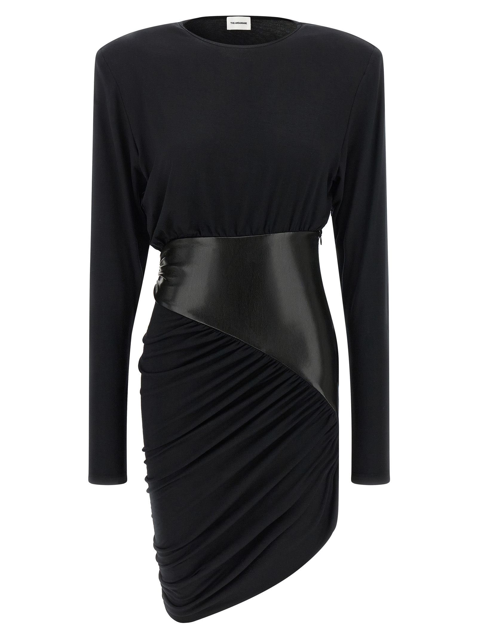 Black Viscose Short Dress