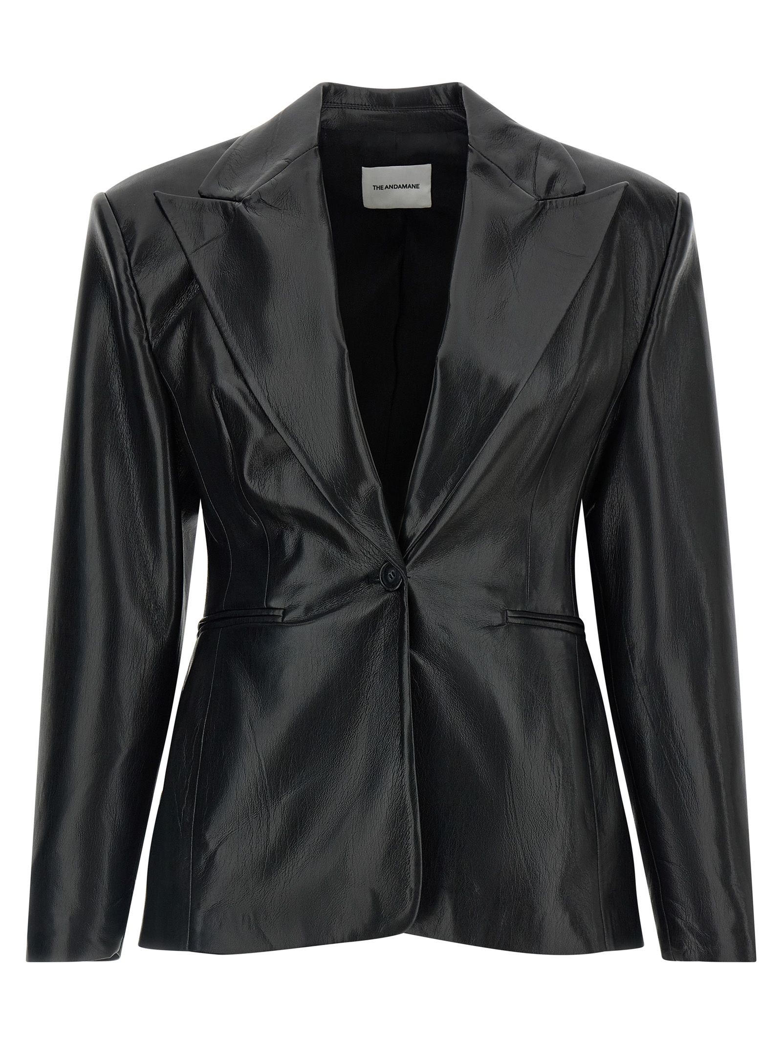 Black Polyester Blazer