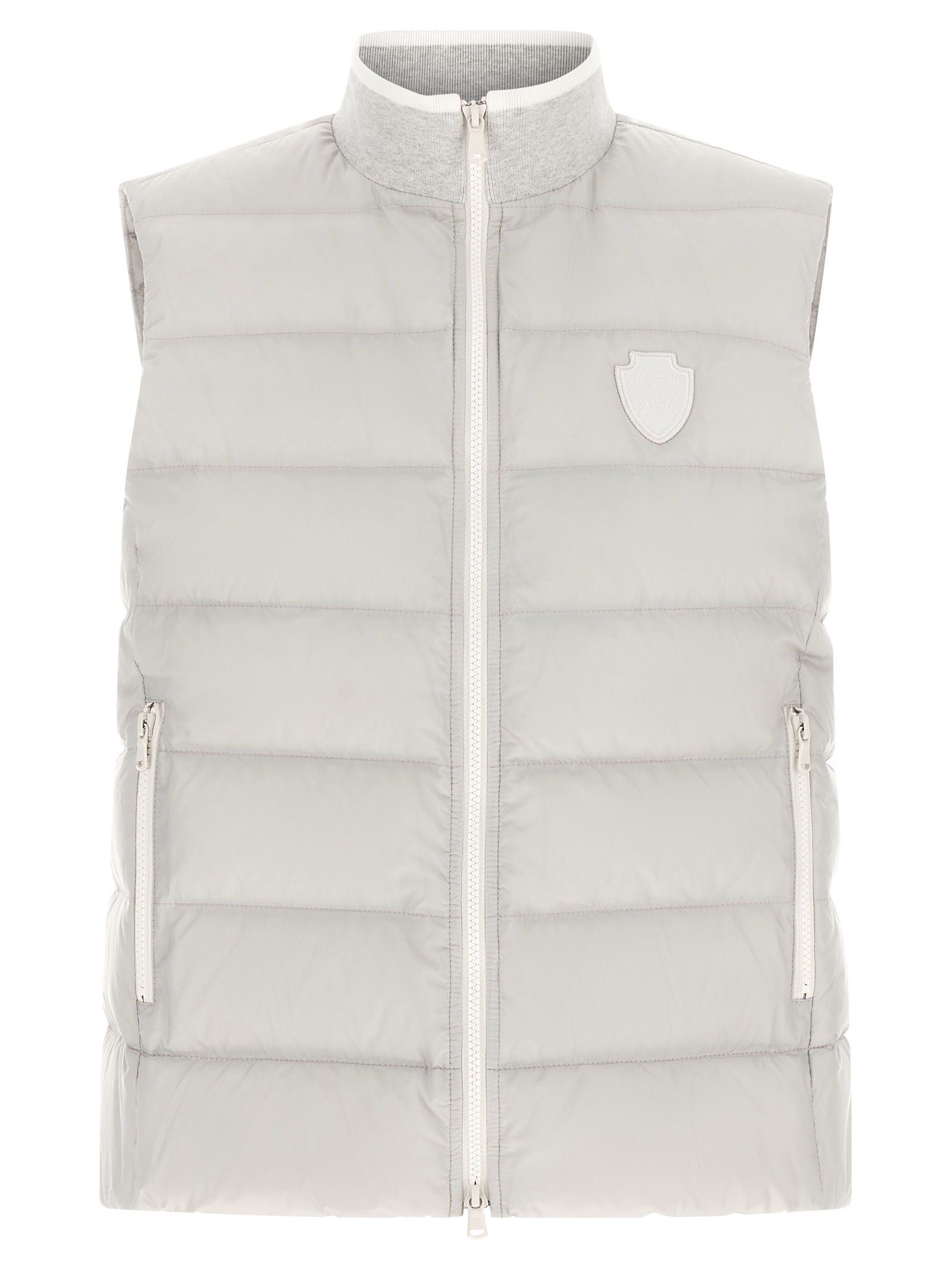 Gray Polyester Sleeveless Jacket