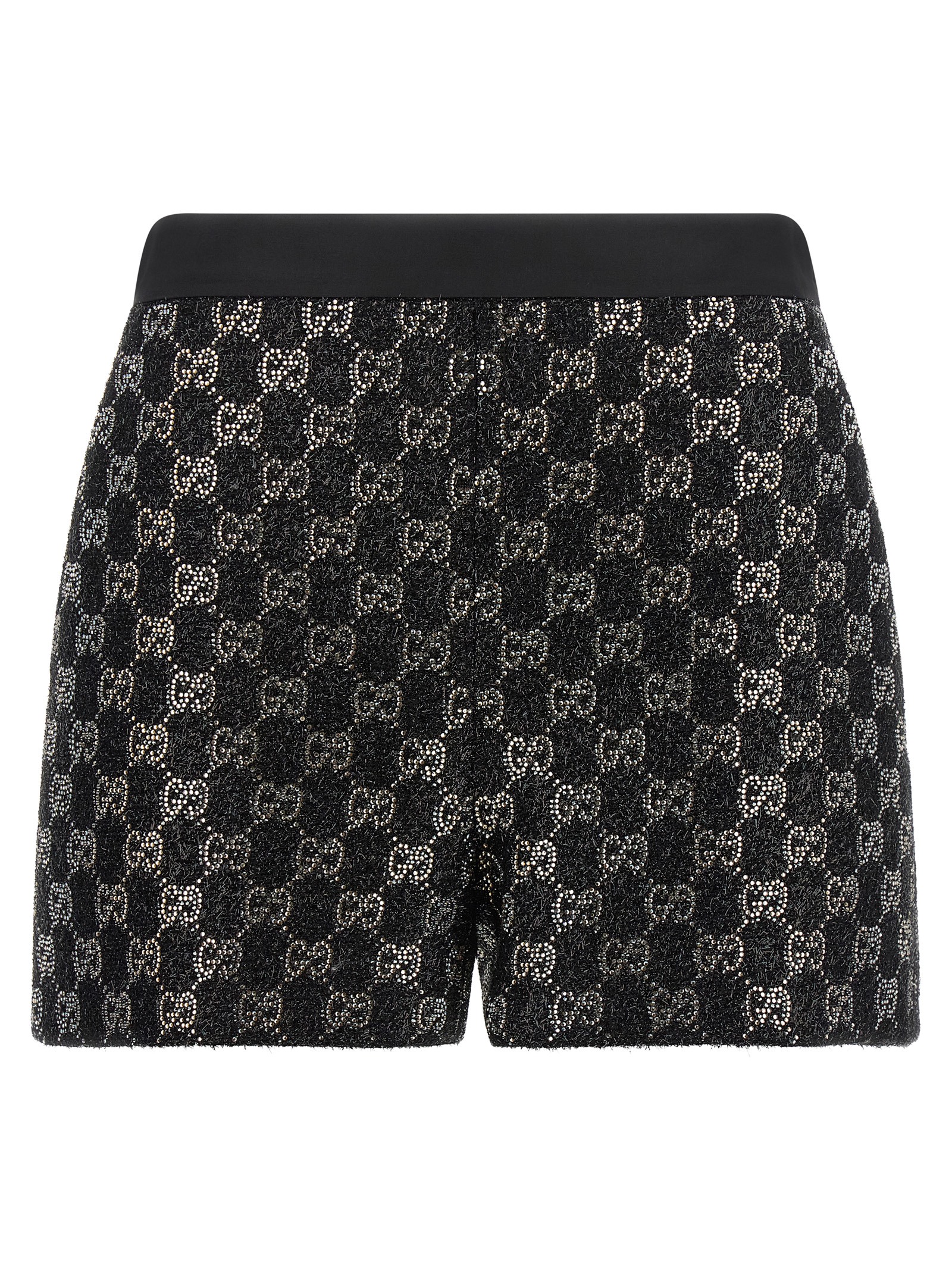 Black Viscose Short And Mini Shorts