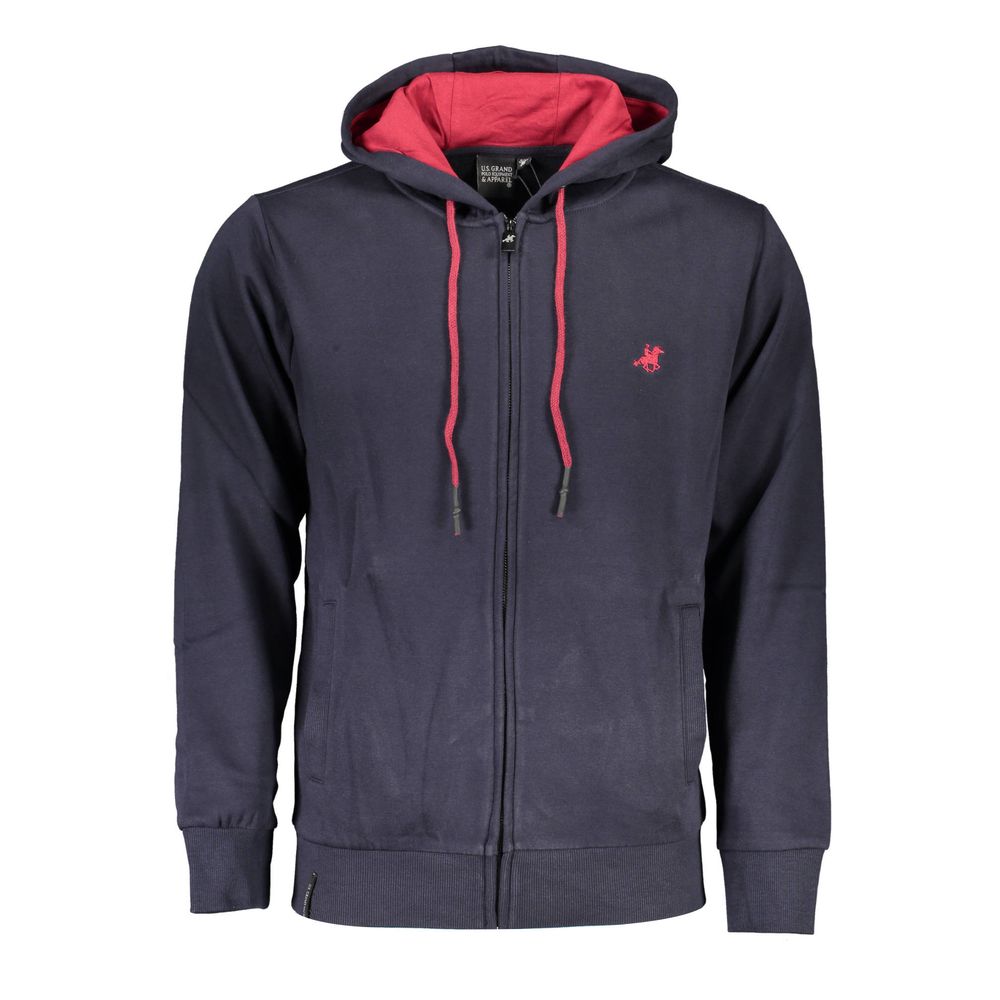 Blue Cotton Men Sweatshirt