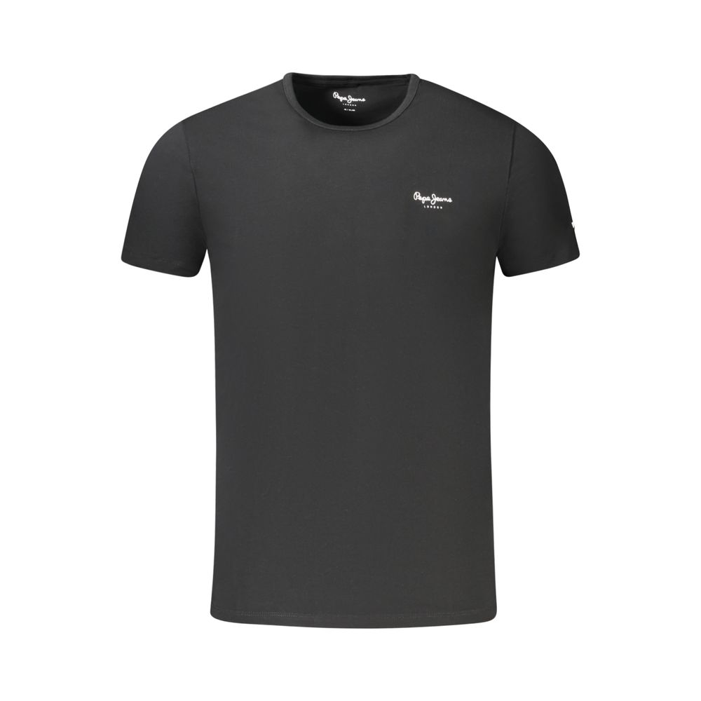 Black Cotton Mens T Shirt