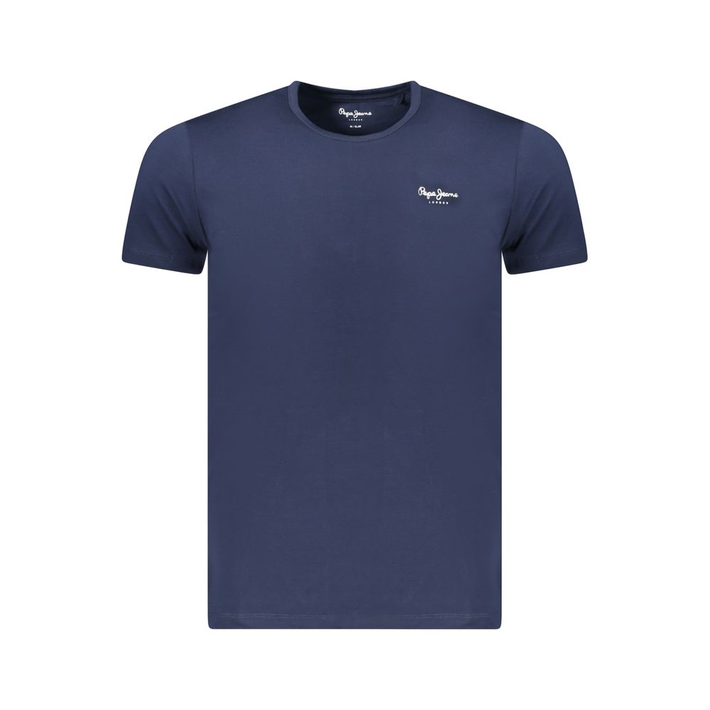 Blu Cotton Men T-Shirt