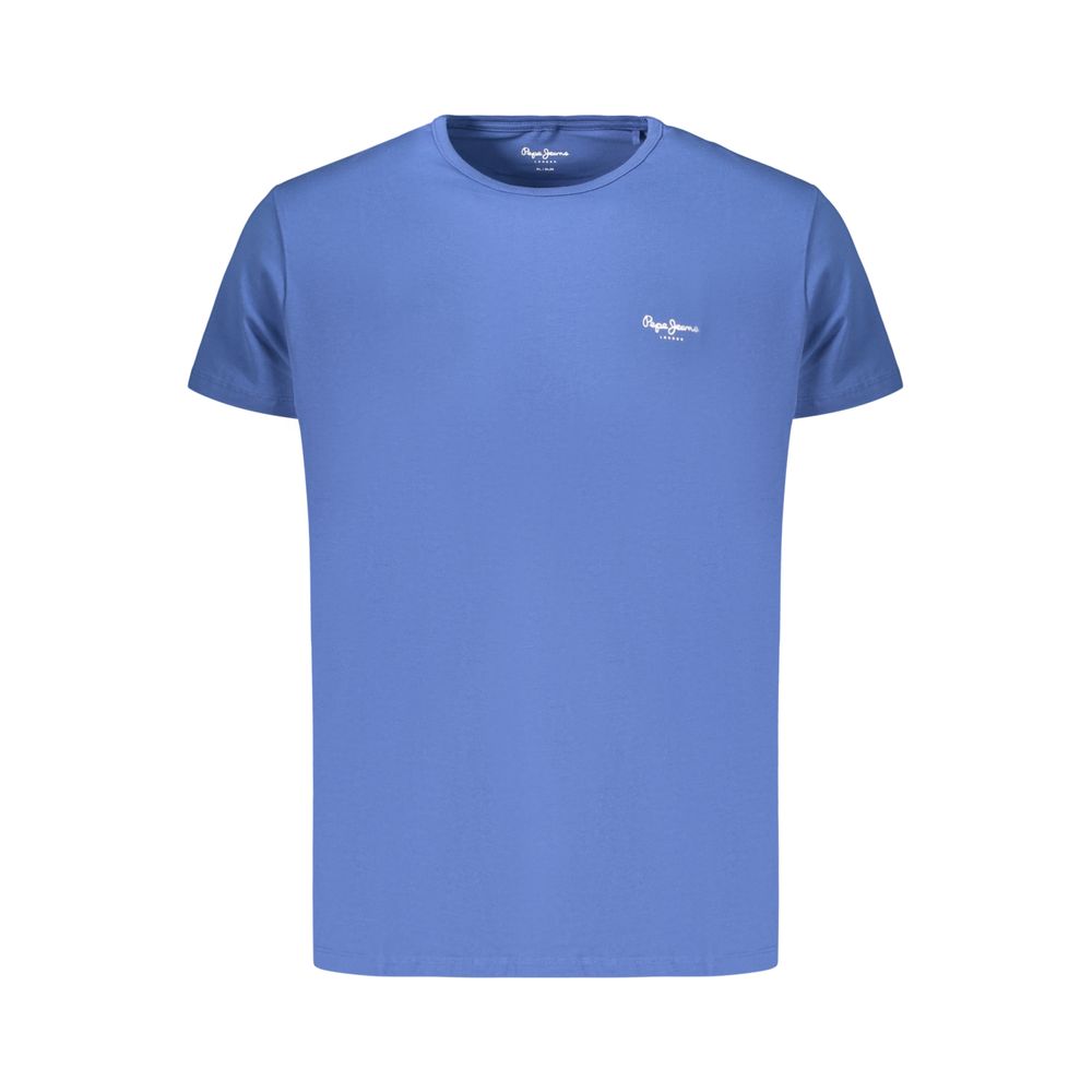 Blue Cotton Men's T-Shirt