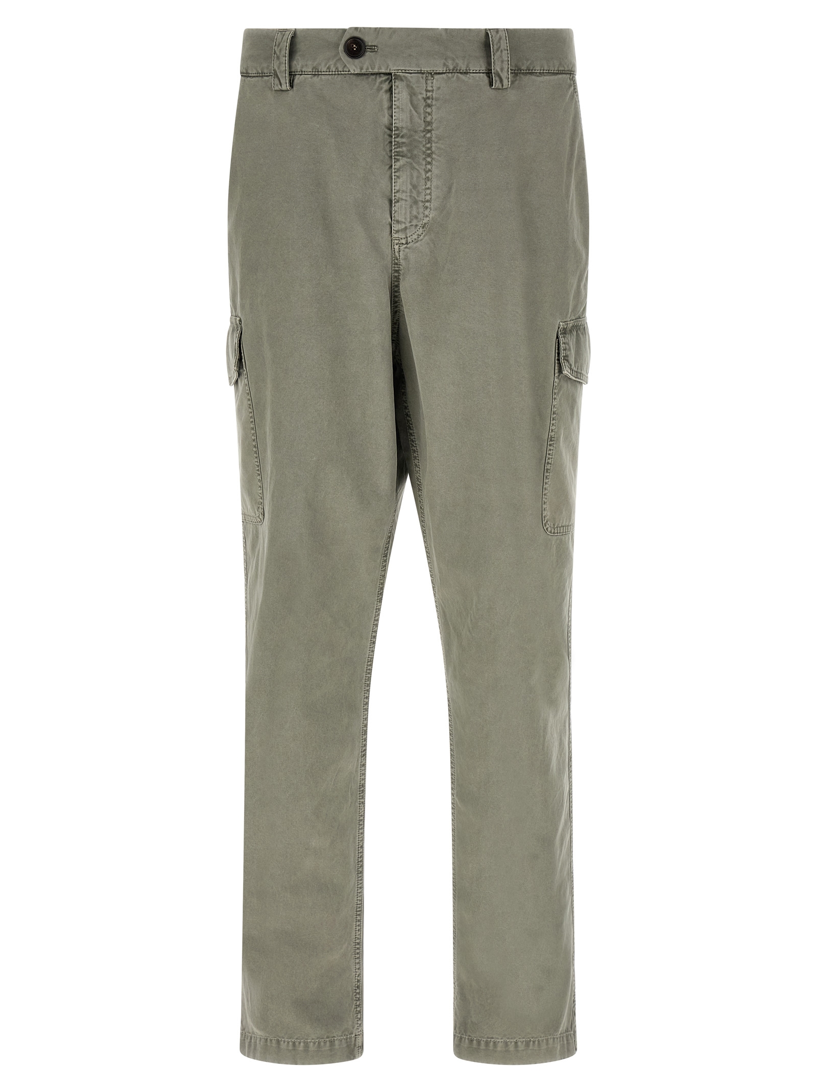 Bicolor Cotton Cargo Pants