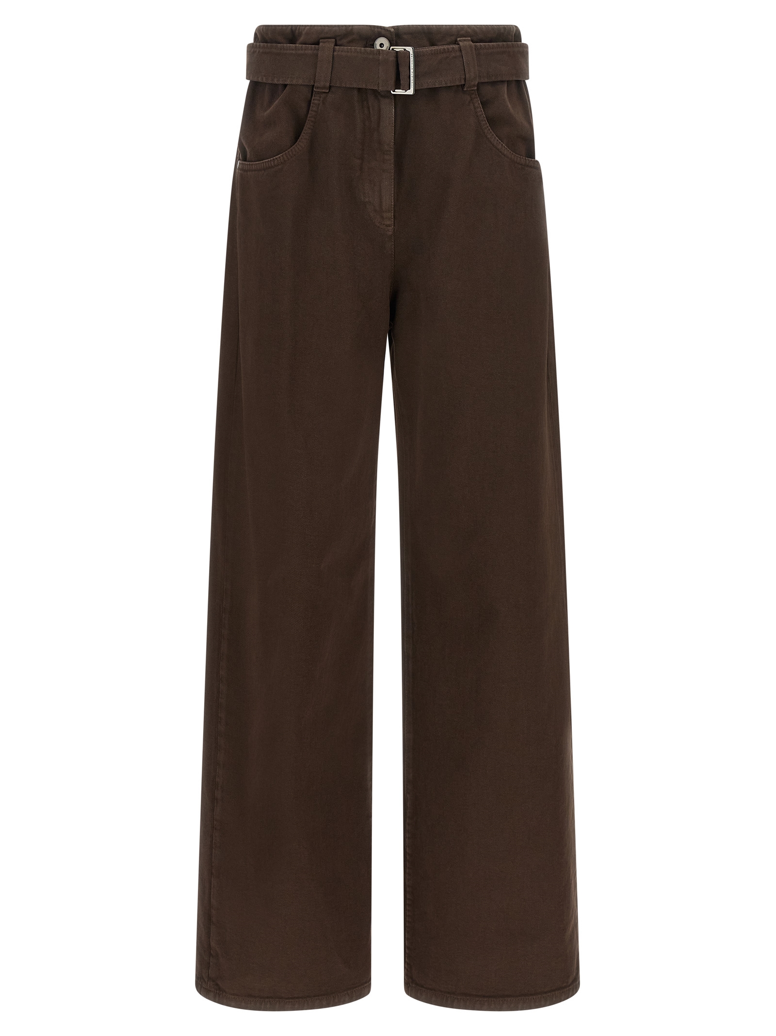 Brown Cotton Jeans Denim