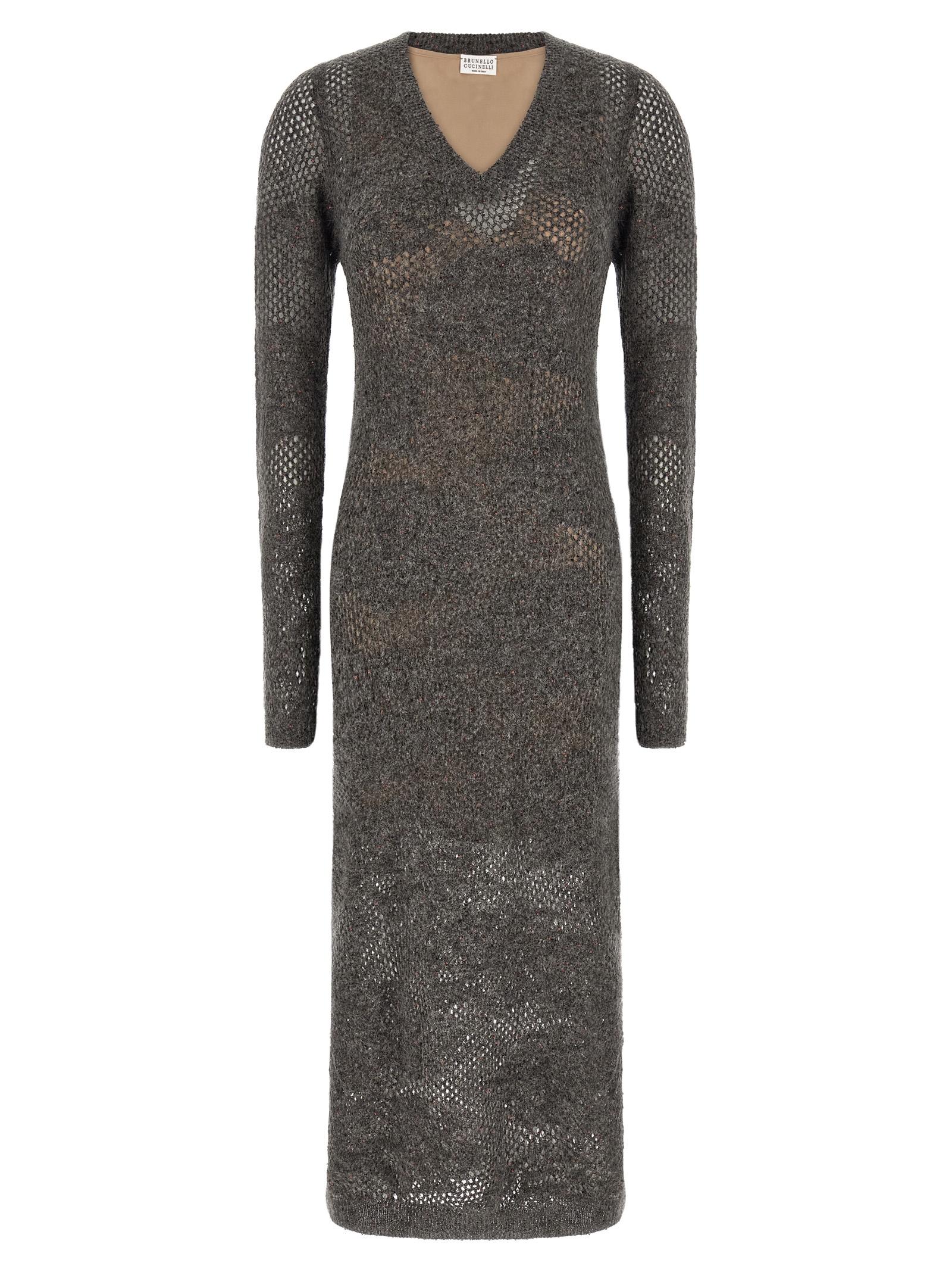 Gray Nylon Casual Dress