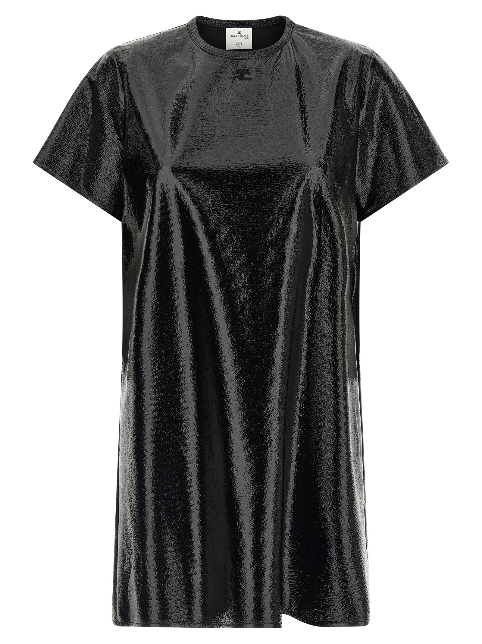 Black Viscose Short Dress
