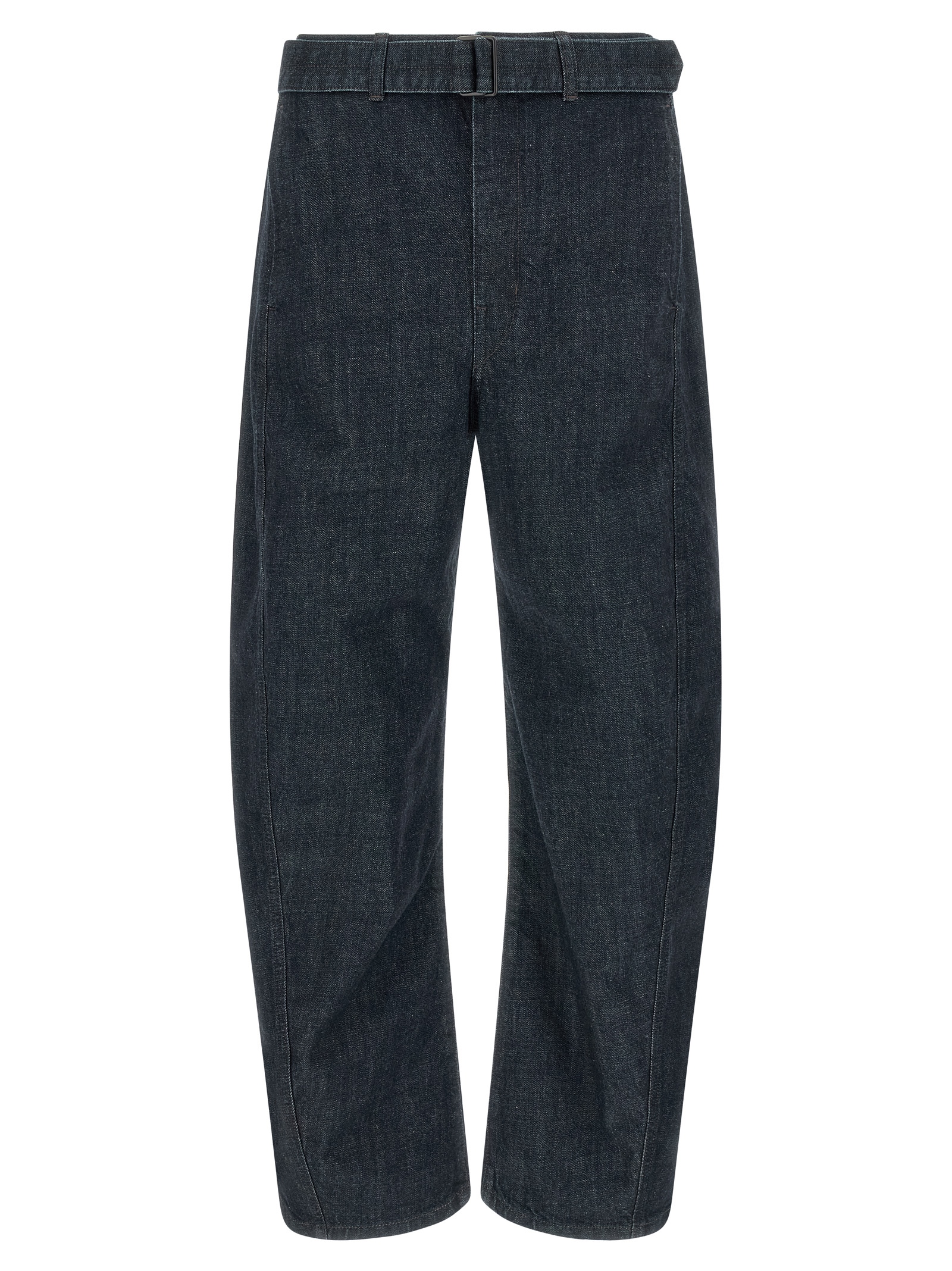 Blue Cotton Tapered Jeans