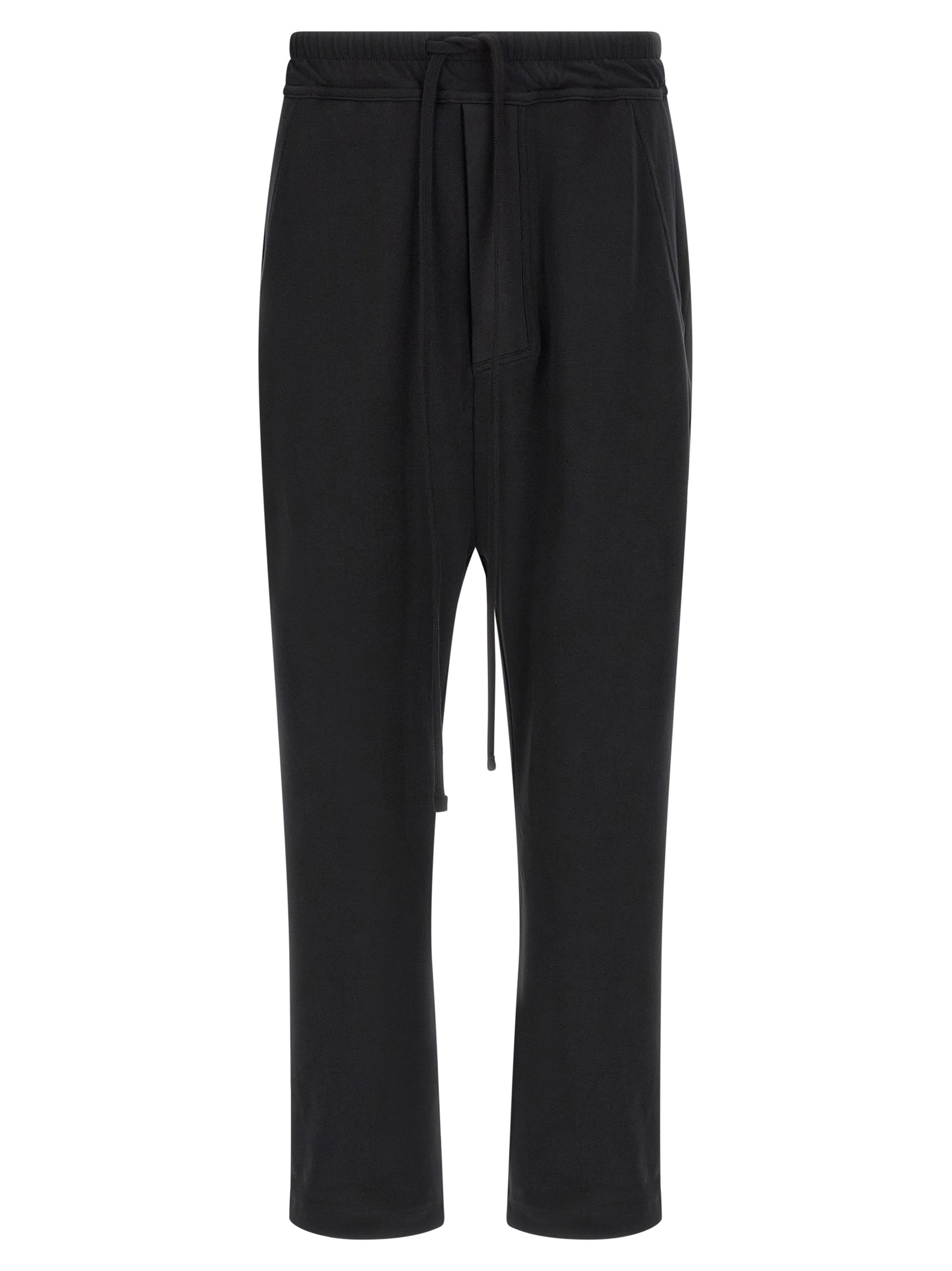 Black Cotton Casual Pants