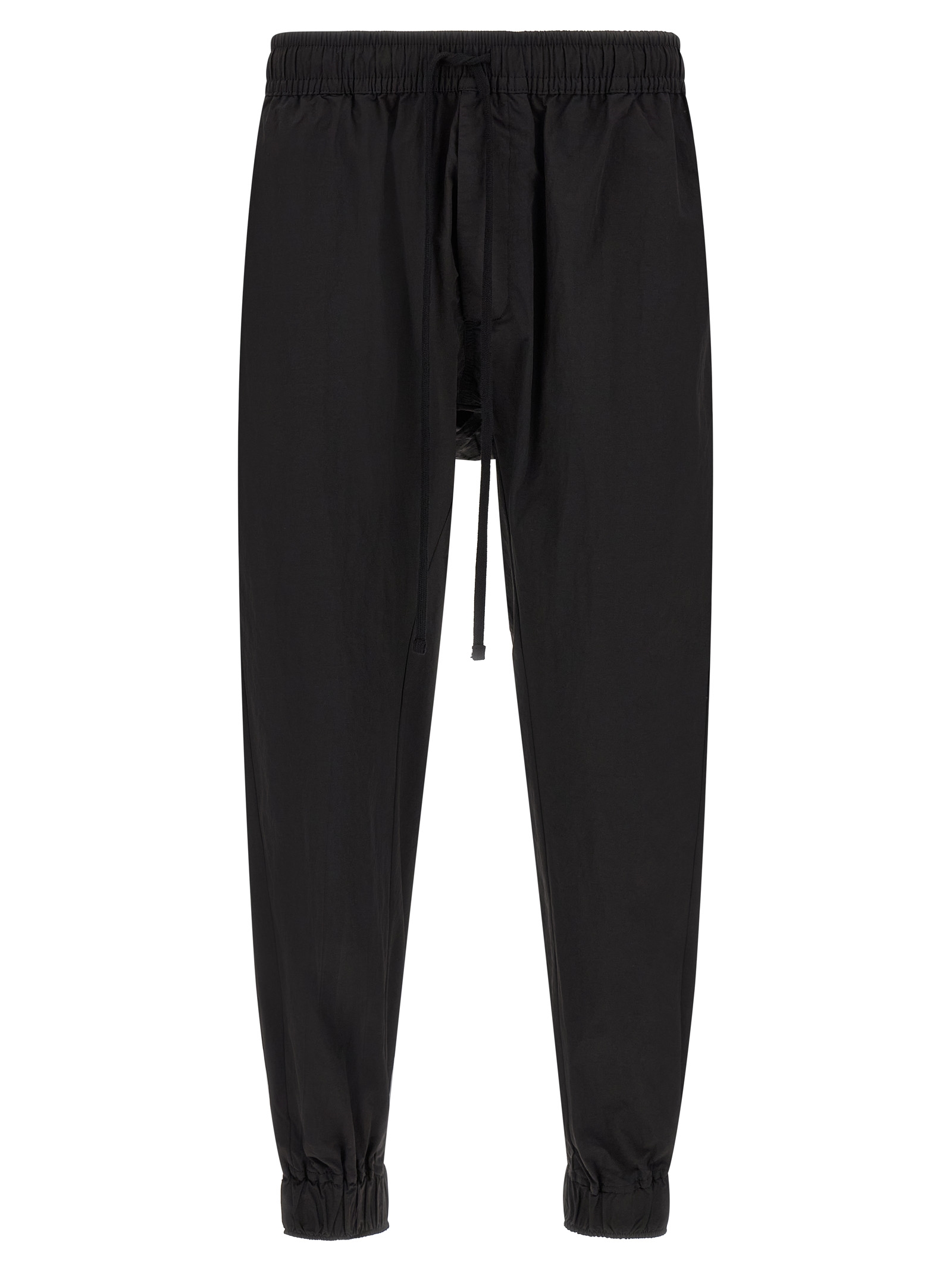 Black Polyamide Casual Pants