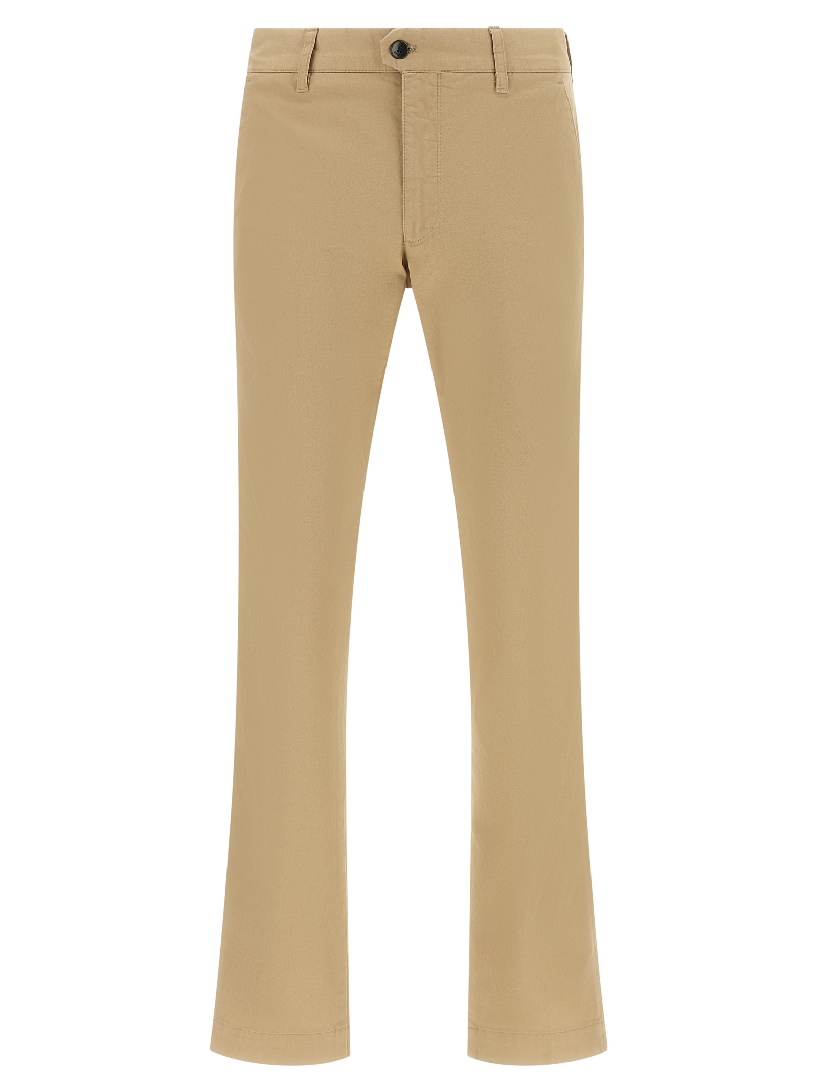 Beige Cotton Chino Pants