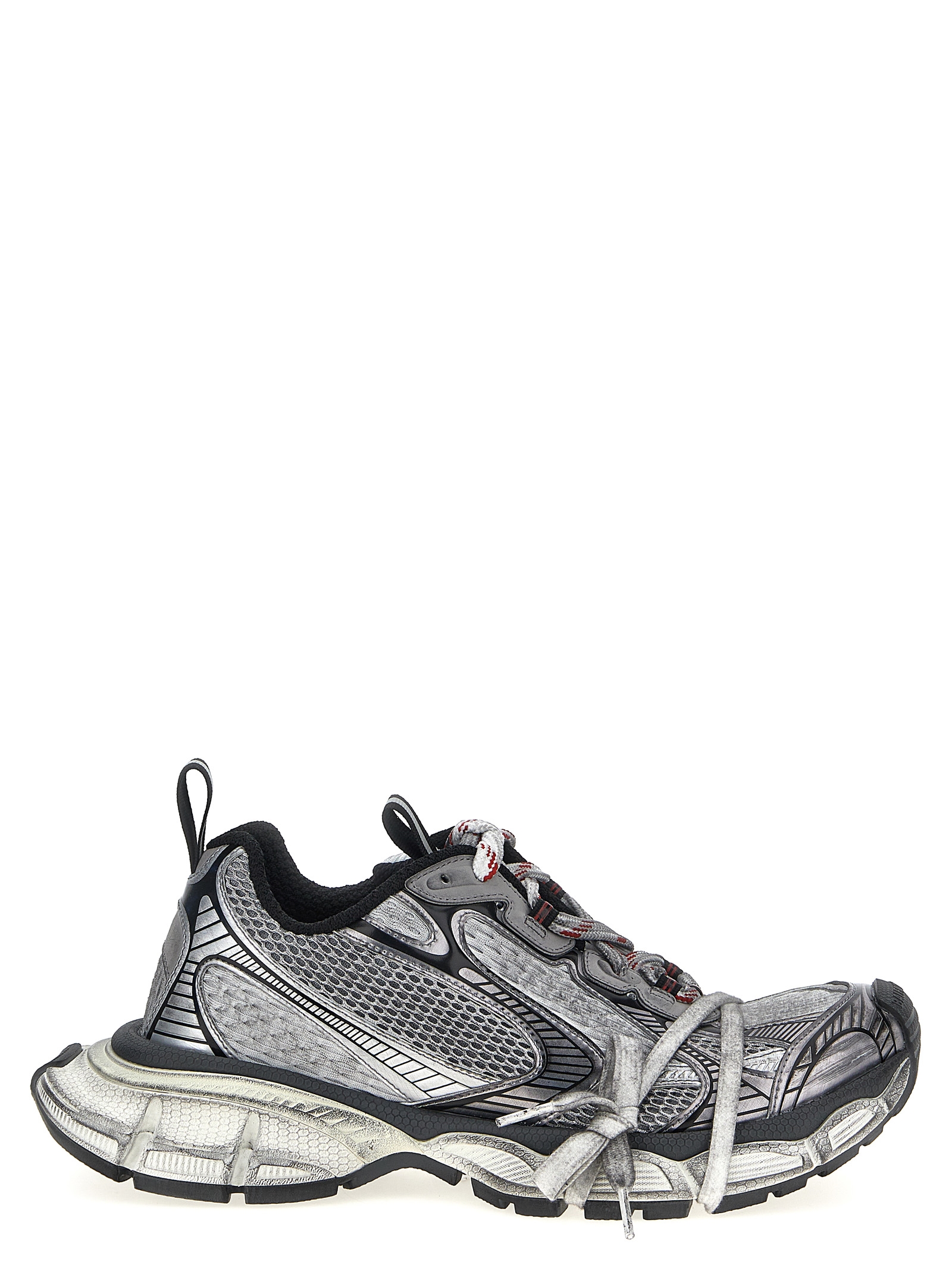 Gray Polyethylene Athletic Sneakers