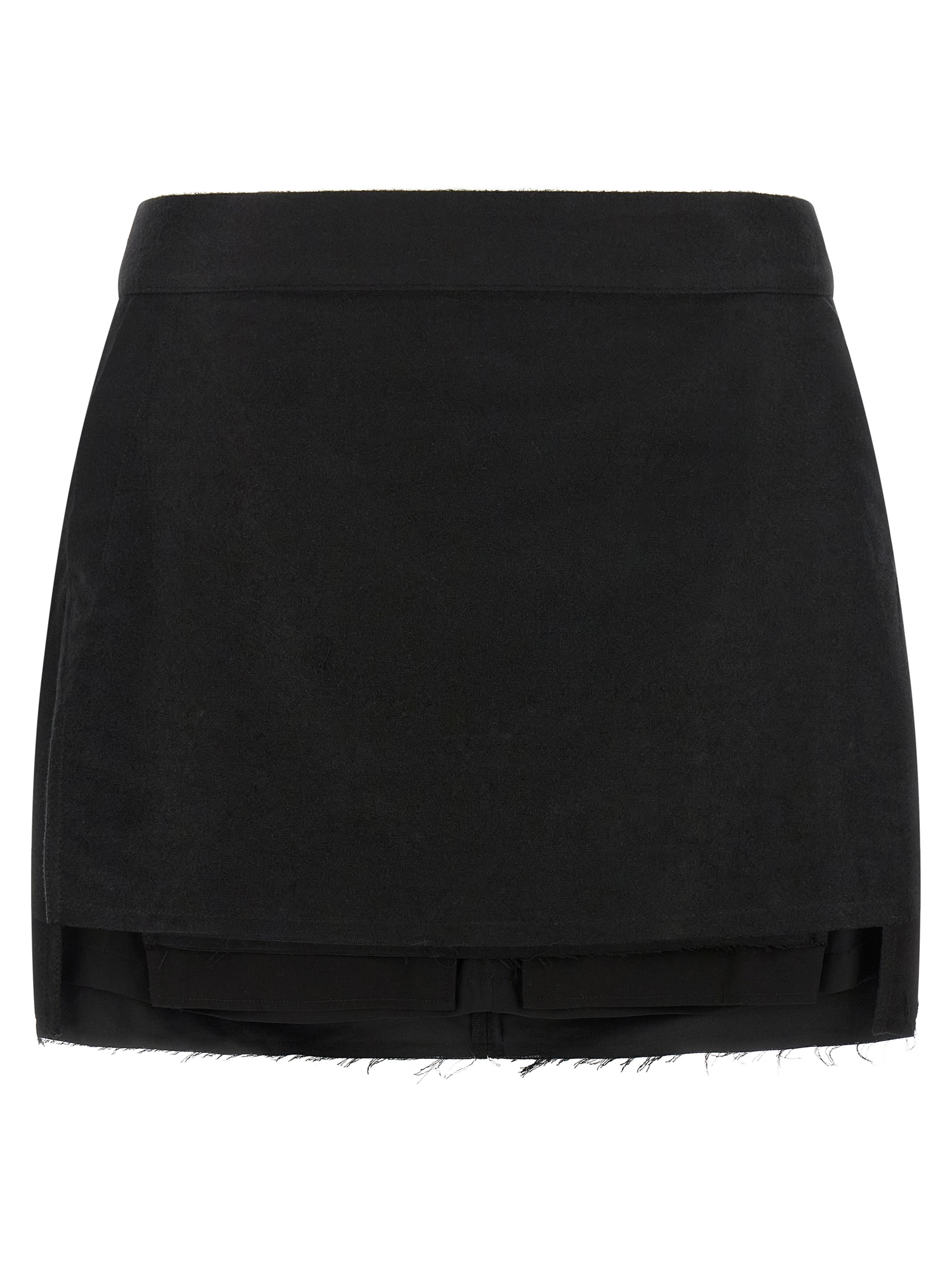 Black Ramie Long Skirt