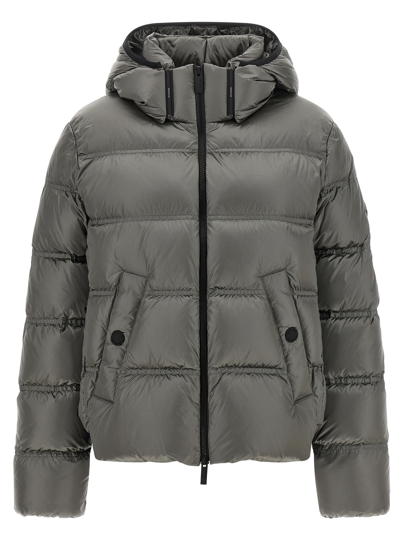 Gray Polyamide Full-Length Jacket